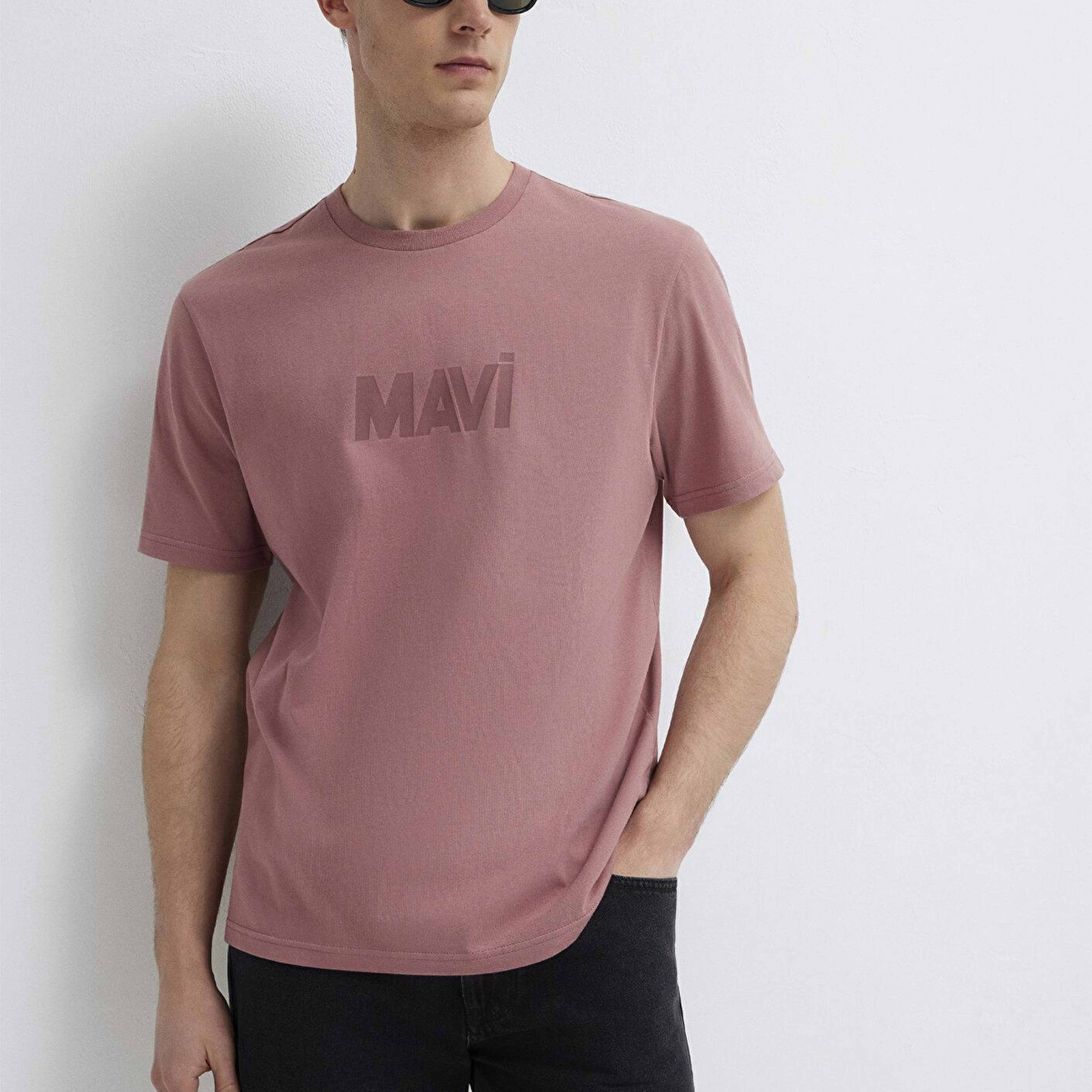Mavi Mavi Logo Baskılı Pembe Tişört Regular Fit / Normal Kesim 0612896-70948