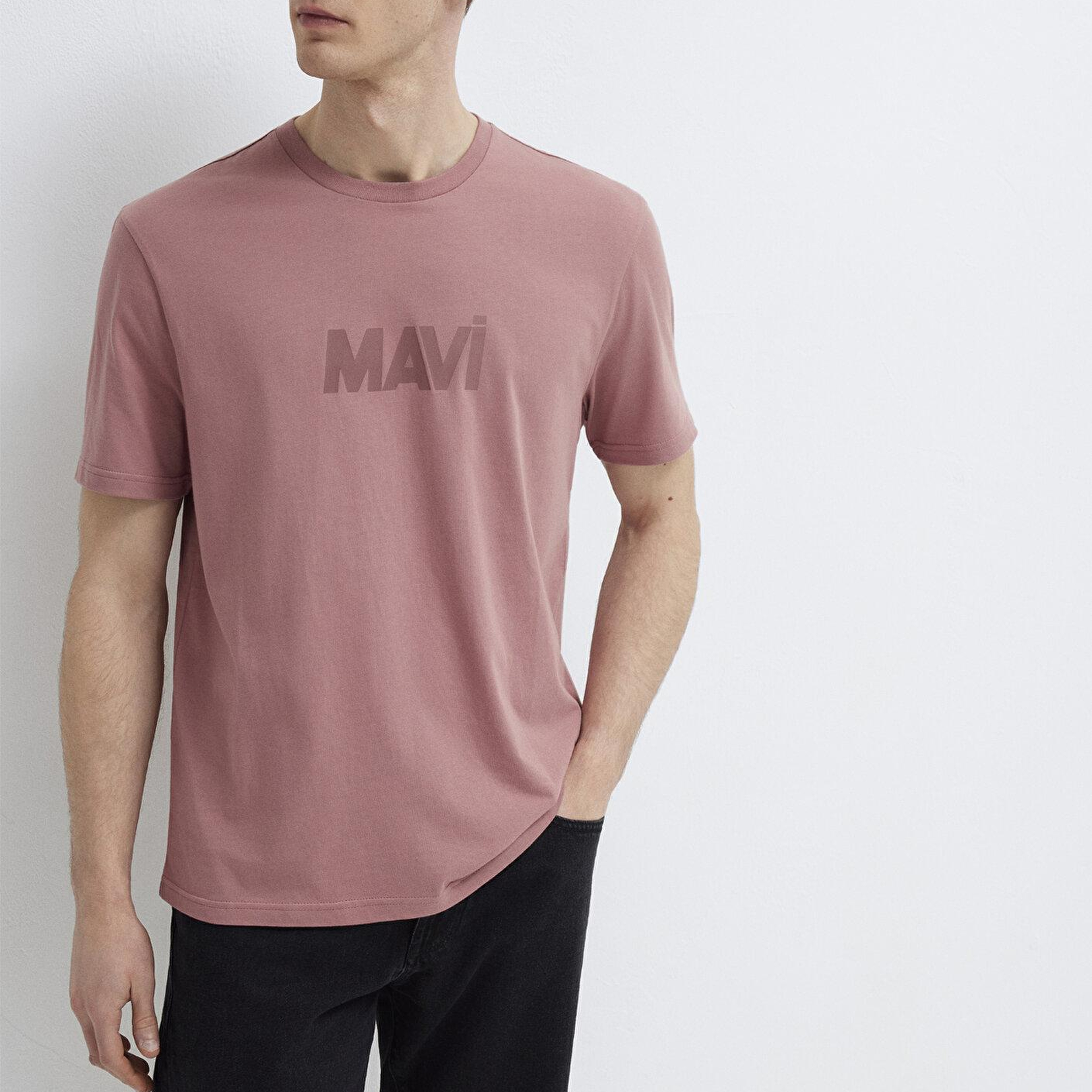 Mavi Mavi Logo Baskılı Pembe Tişört Regular Fit / Normal Kesim 0612896-70948