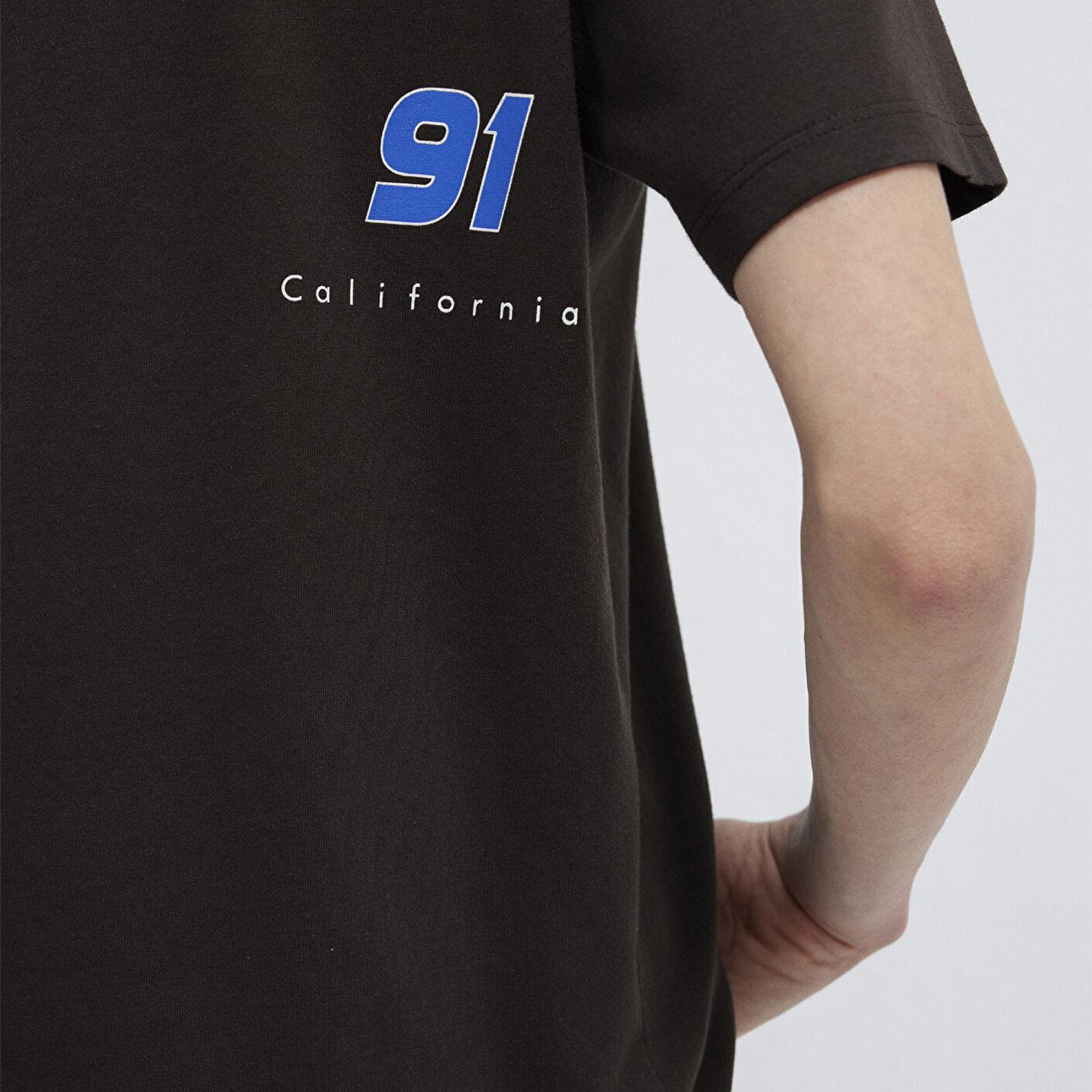Mavi San Francisco Baskılı Kahverengi Tişört Regular Fit / Normal Kesim 1613736-70236