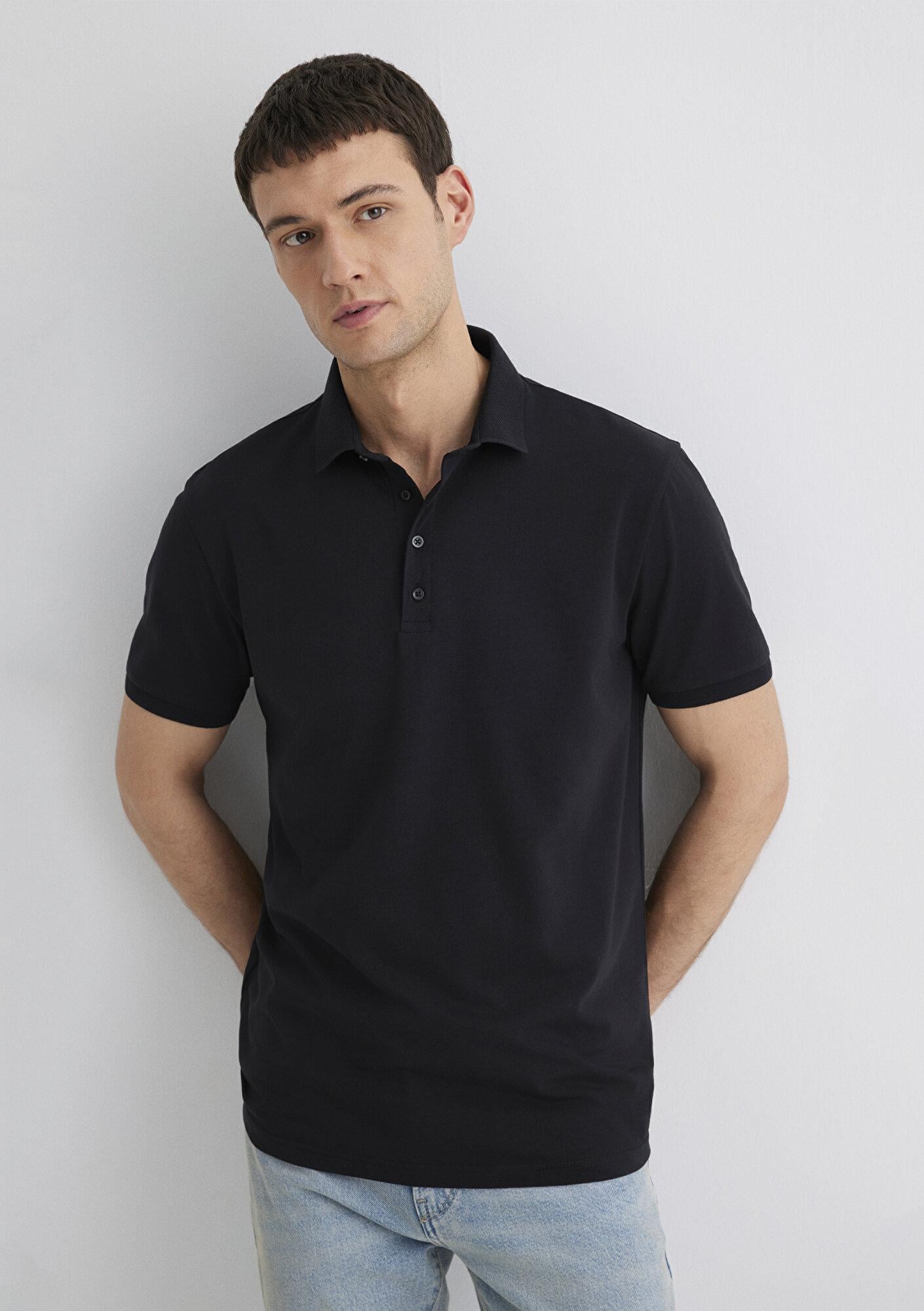 Mavi Siyah Polo Tişört Regular Fit / Normal Kesim 0612011-900