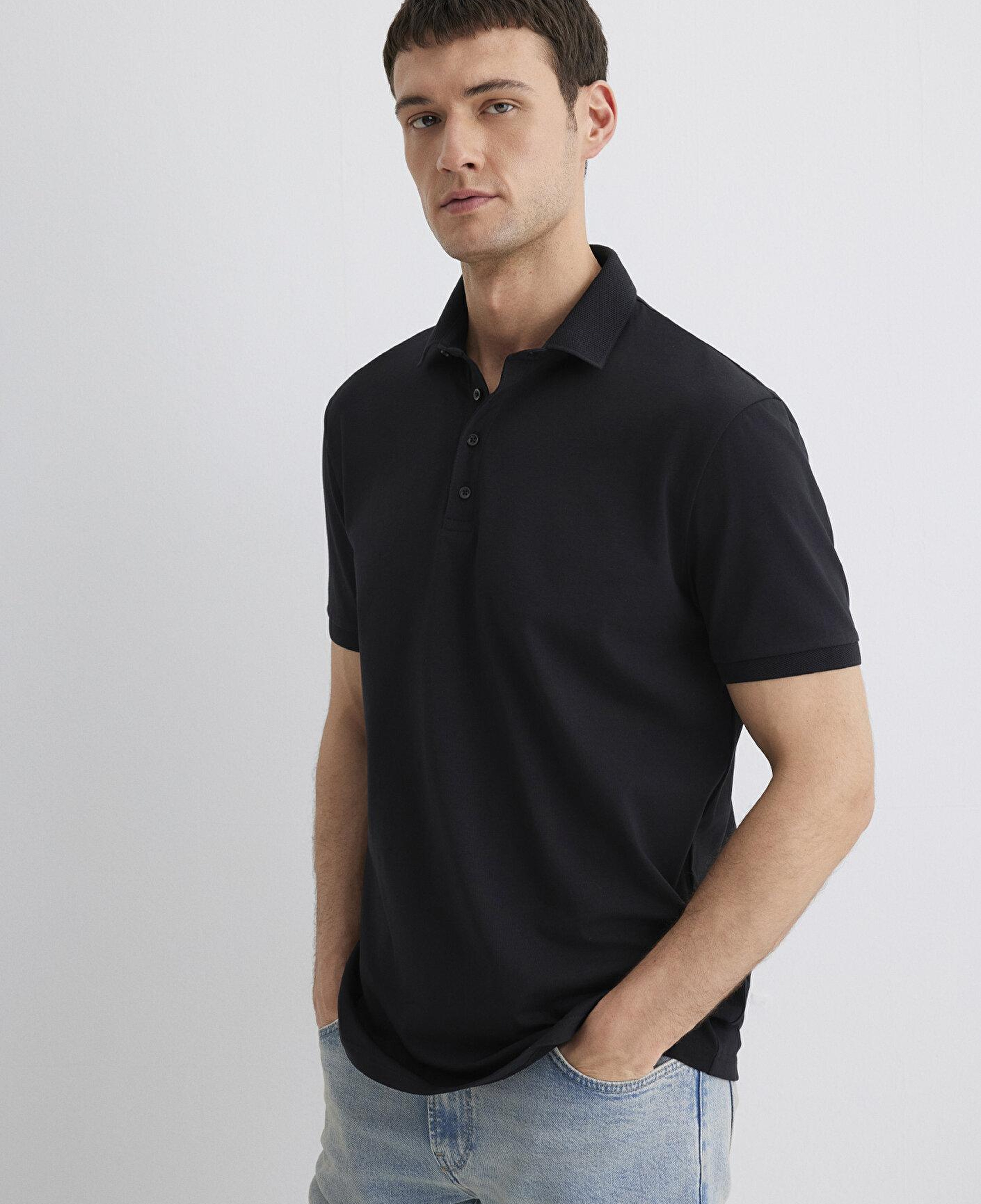 Mavi Siyah Polo Tişört Regular Fit / Normal Kesim 0612011-900