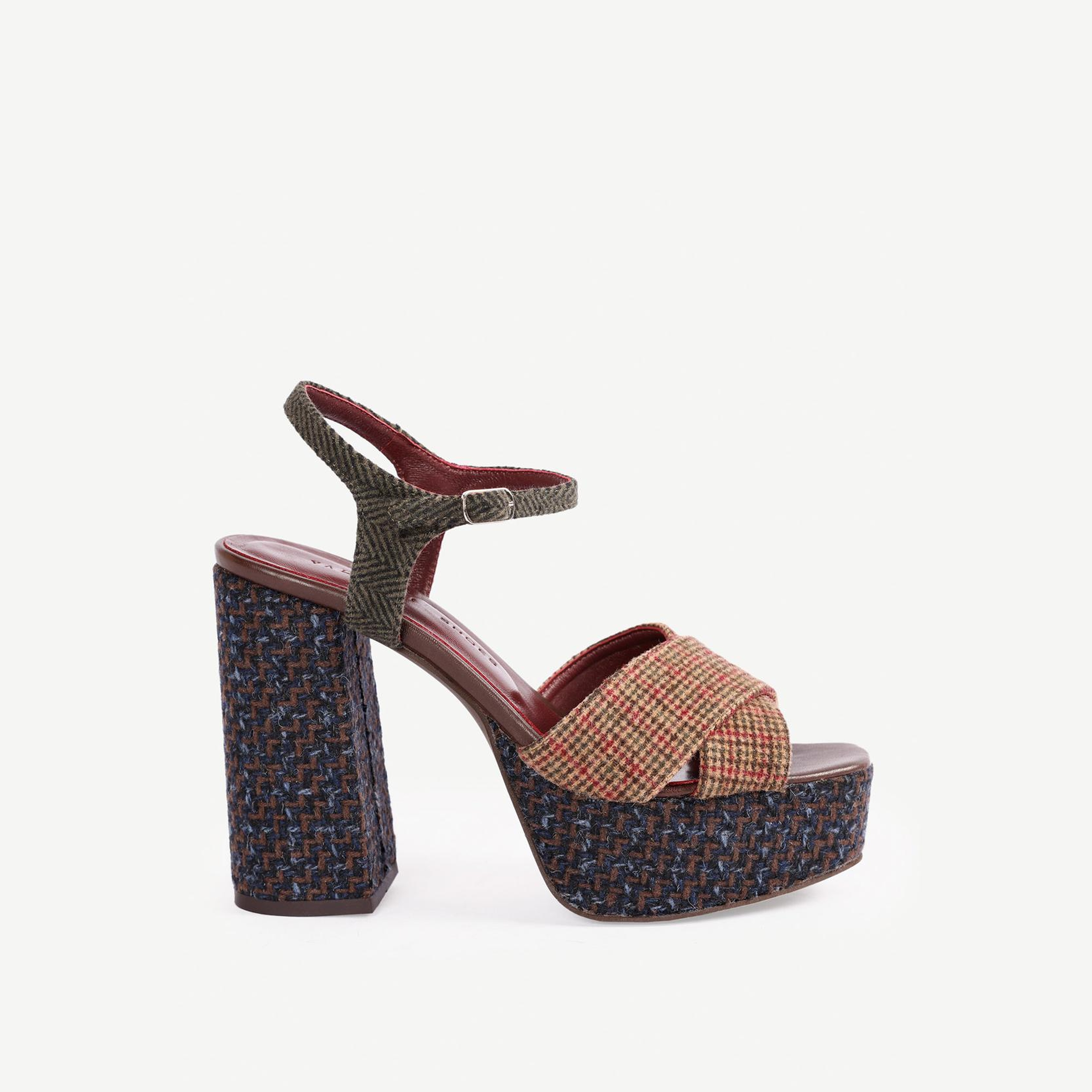 YARGICI Retro Kumaşlı Platform Ayakkabı