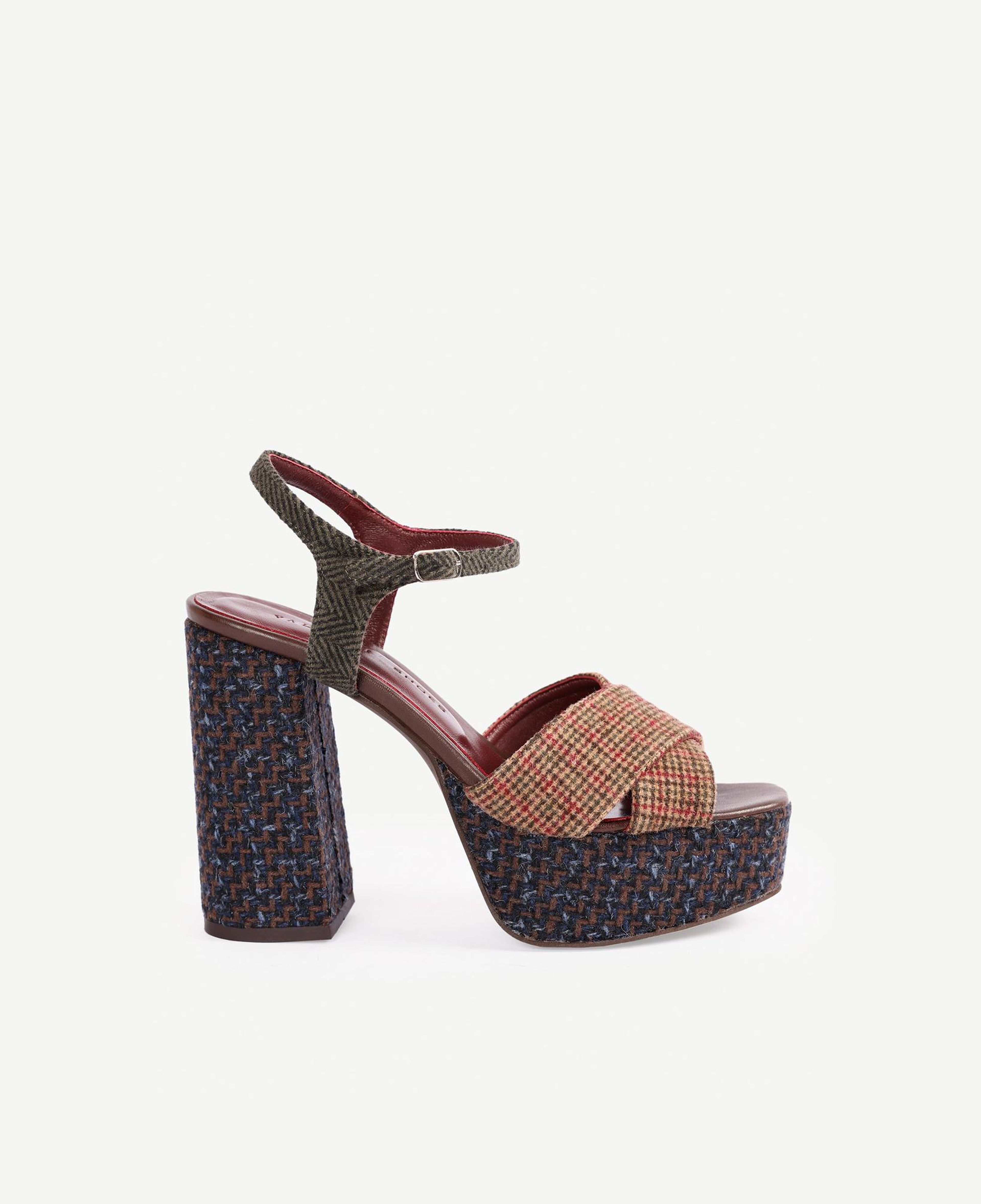 YARGICI Retro Kumaşlı Platform Ayakkabı