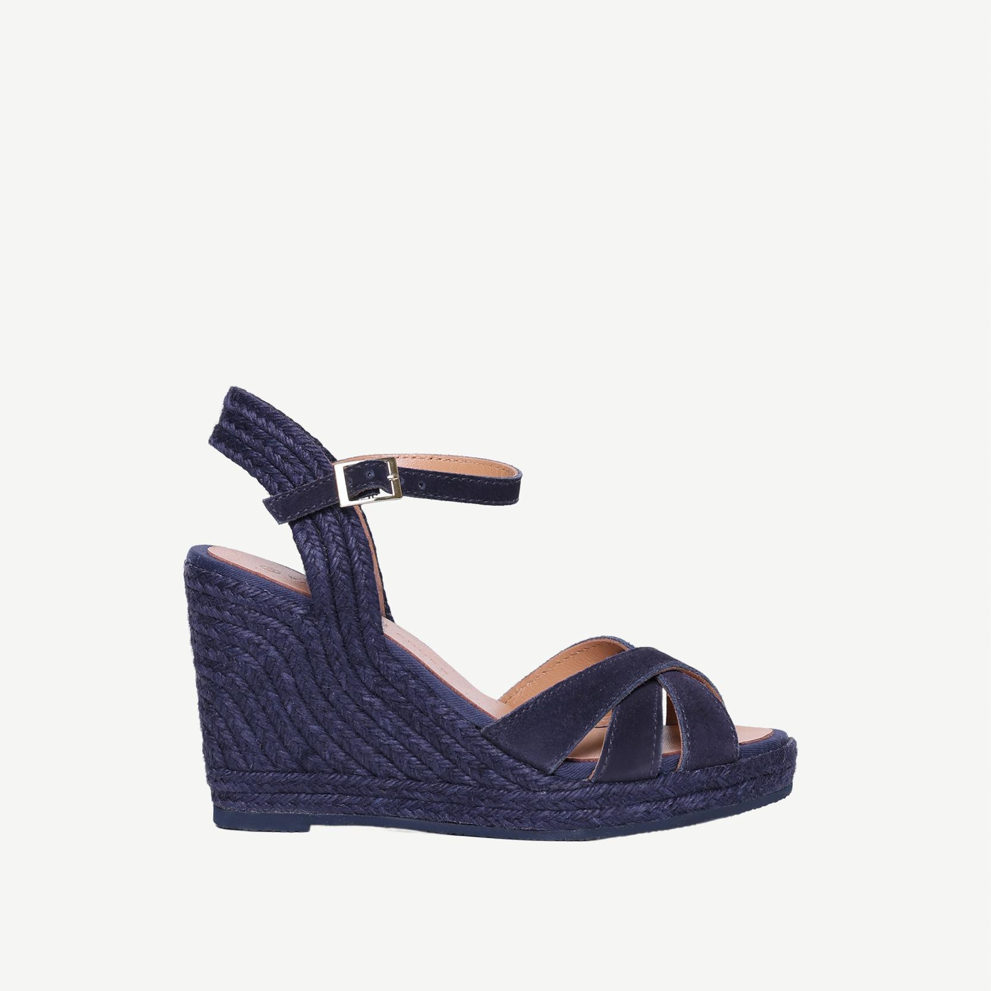 YARGICI Çapraz Bantlı Dolgu Süet Espadril