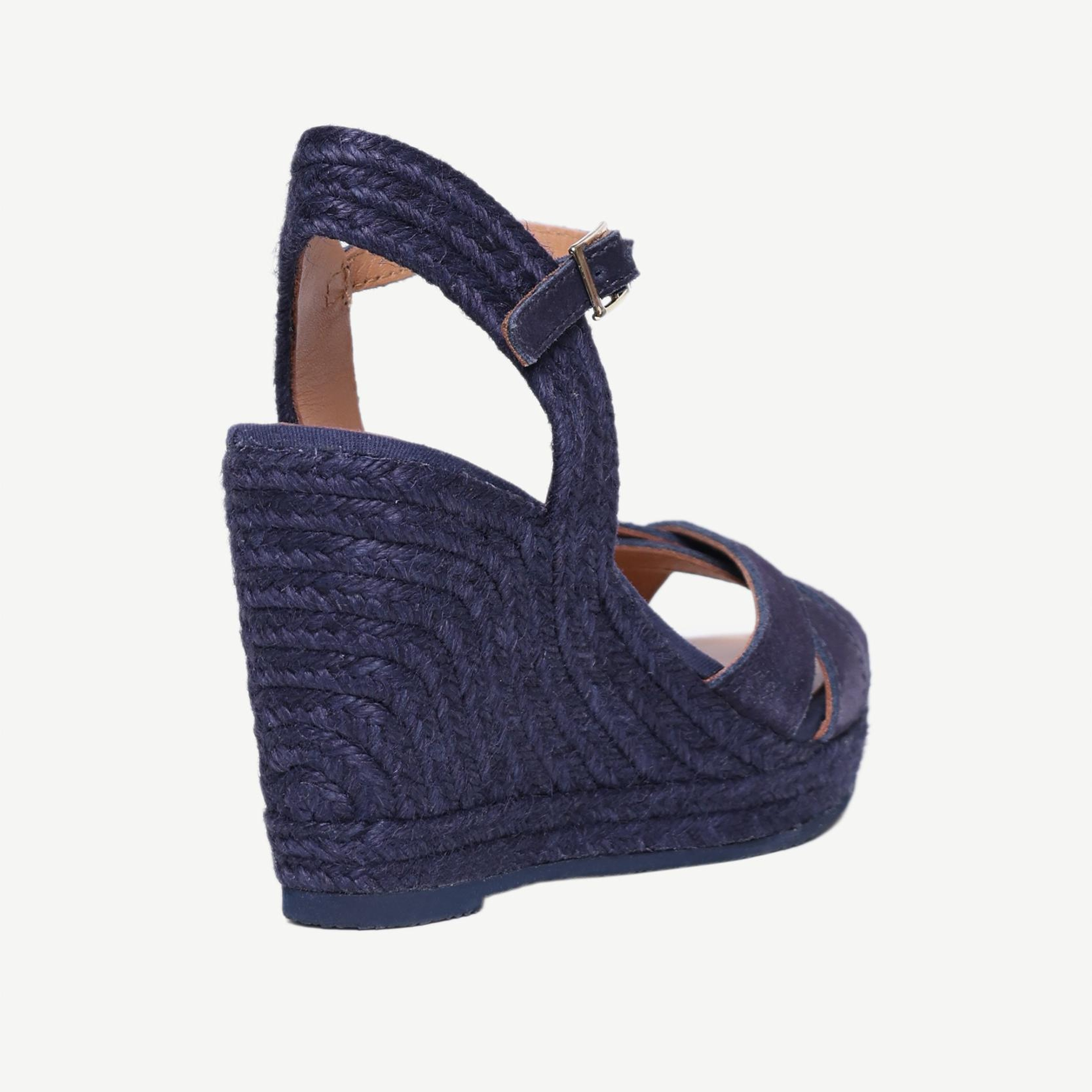 YARGICI Çapraz Bantlı Dolgu Süet Espadril