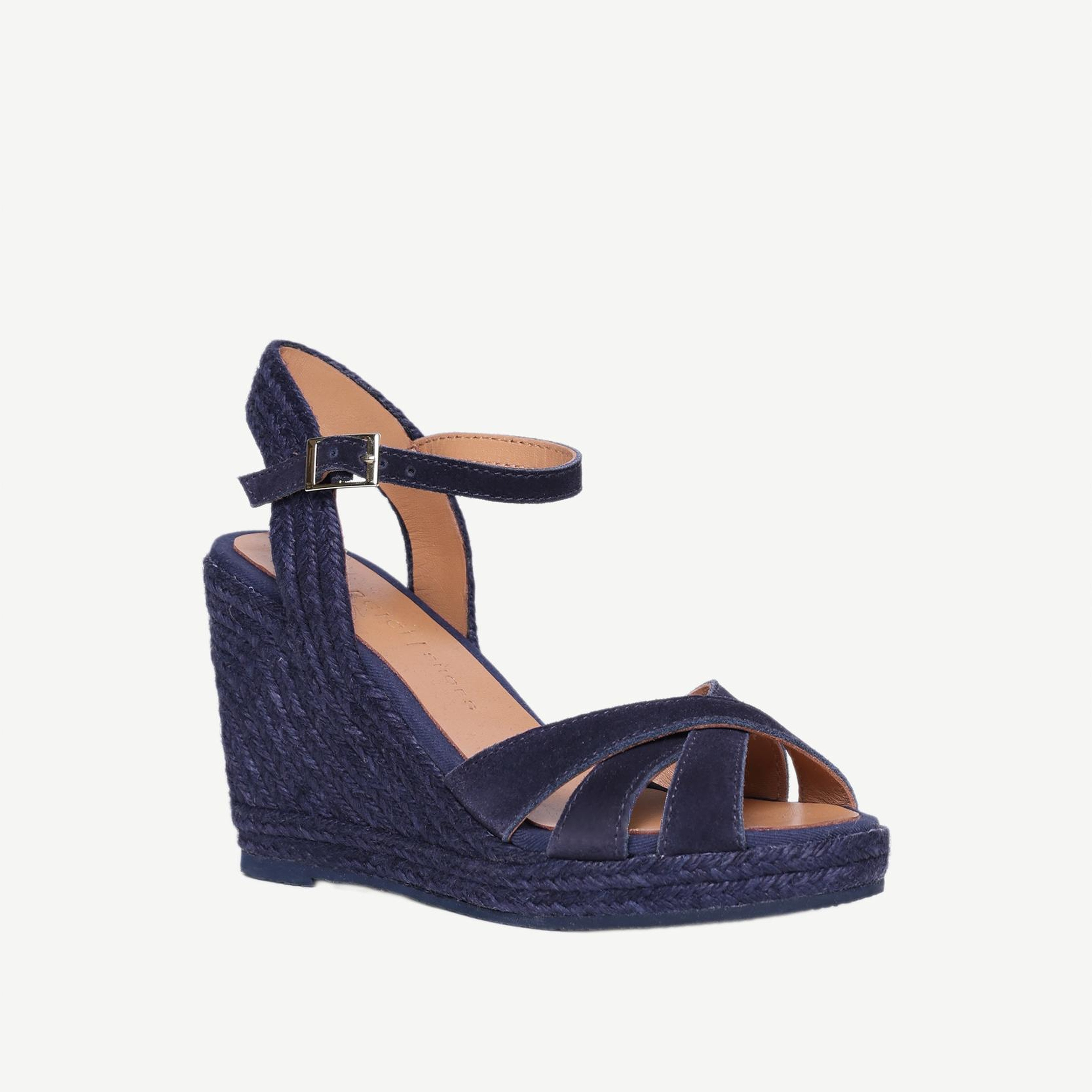 YARGICI Çapraz Bantlı Dolgu Süet Espadril