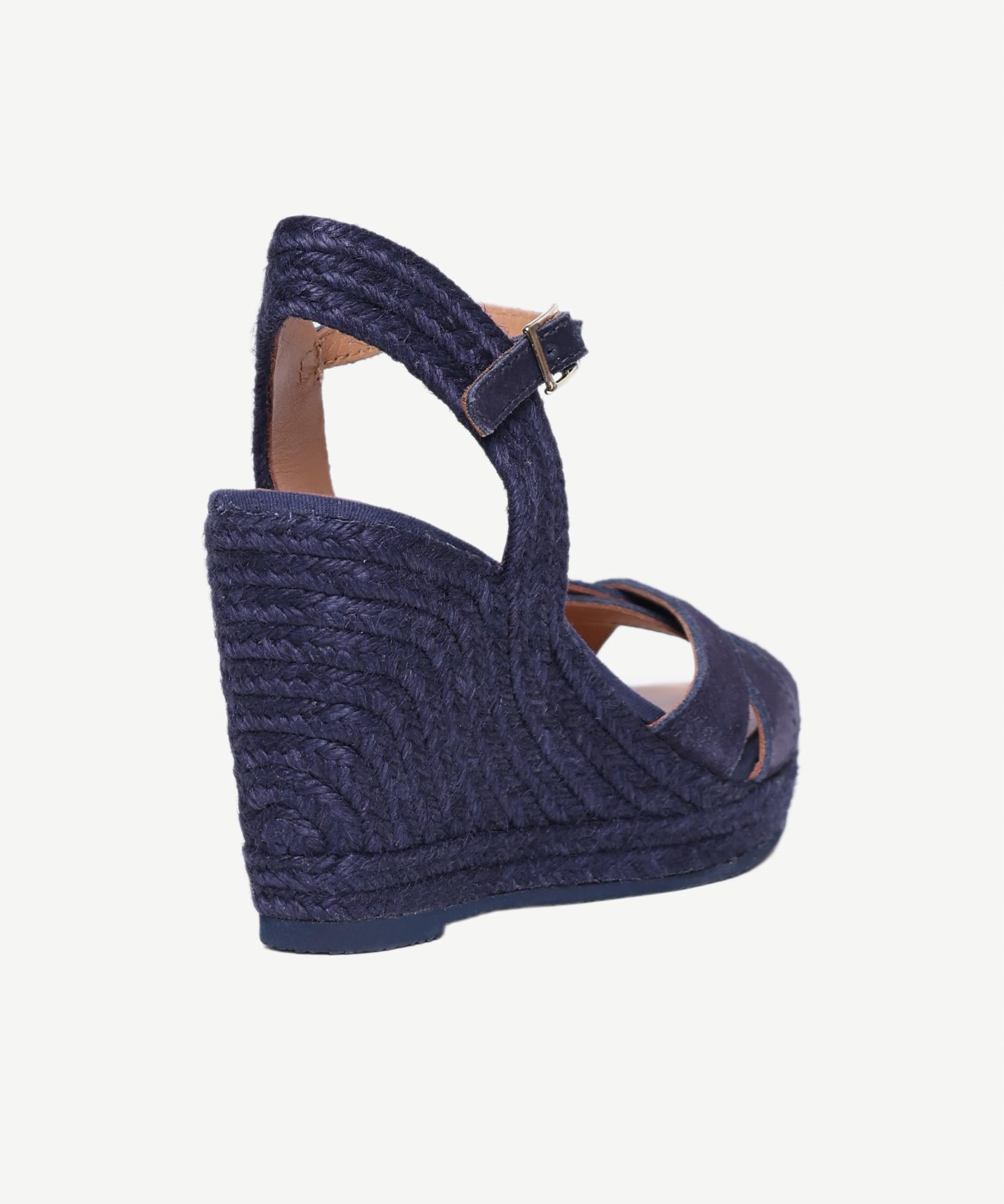 YARGICI Çapraz Bantlı Dolgu Süet Espadril