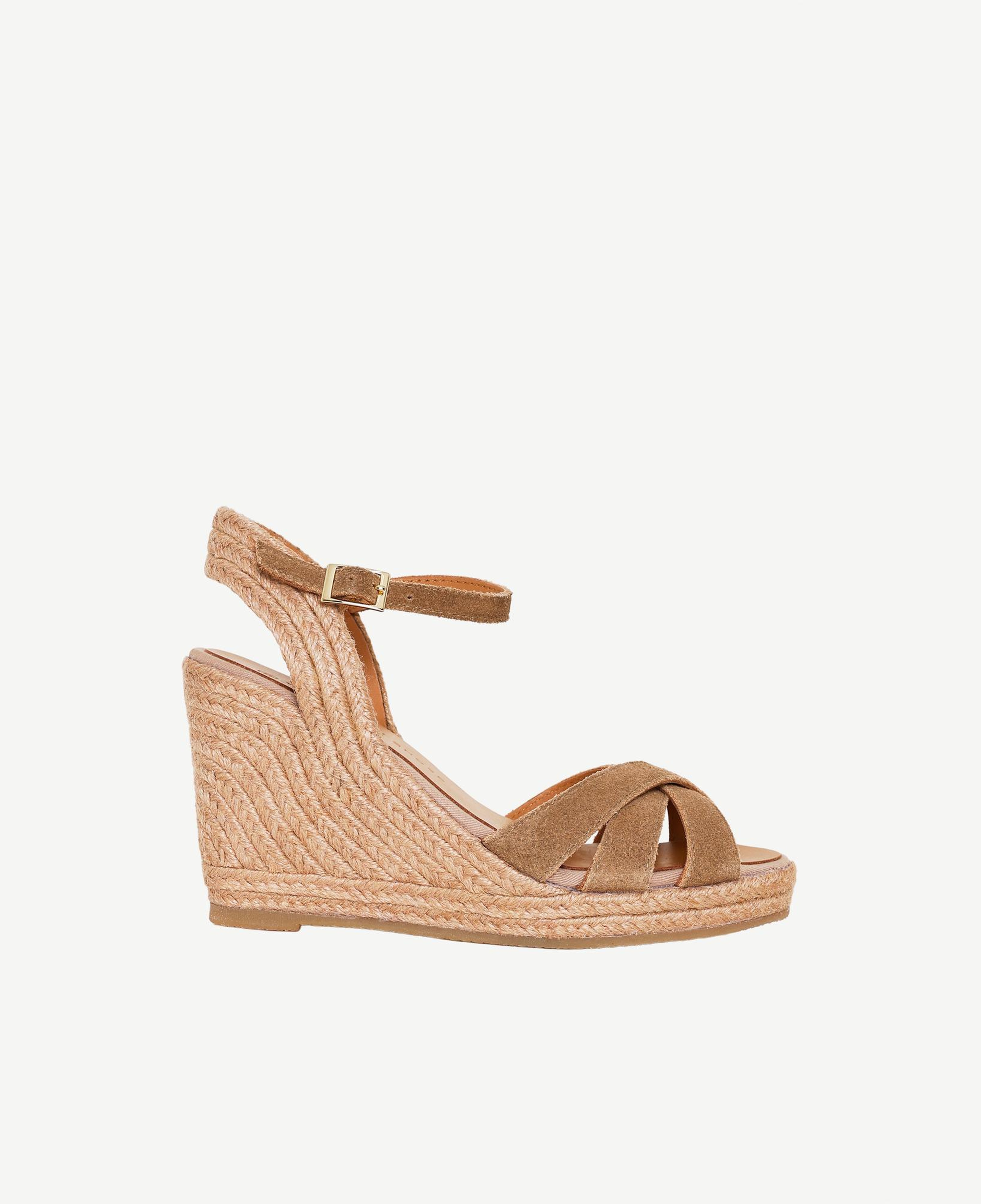 YARGICI Çapraz Bantlı Dolgu Süet Espadril