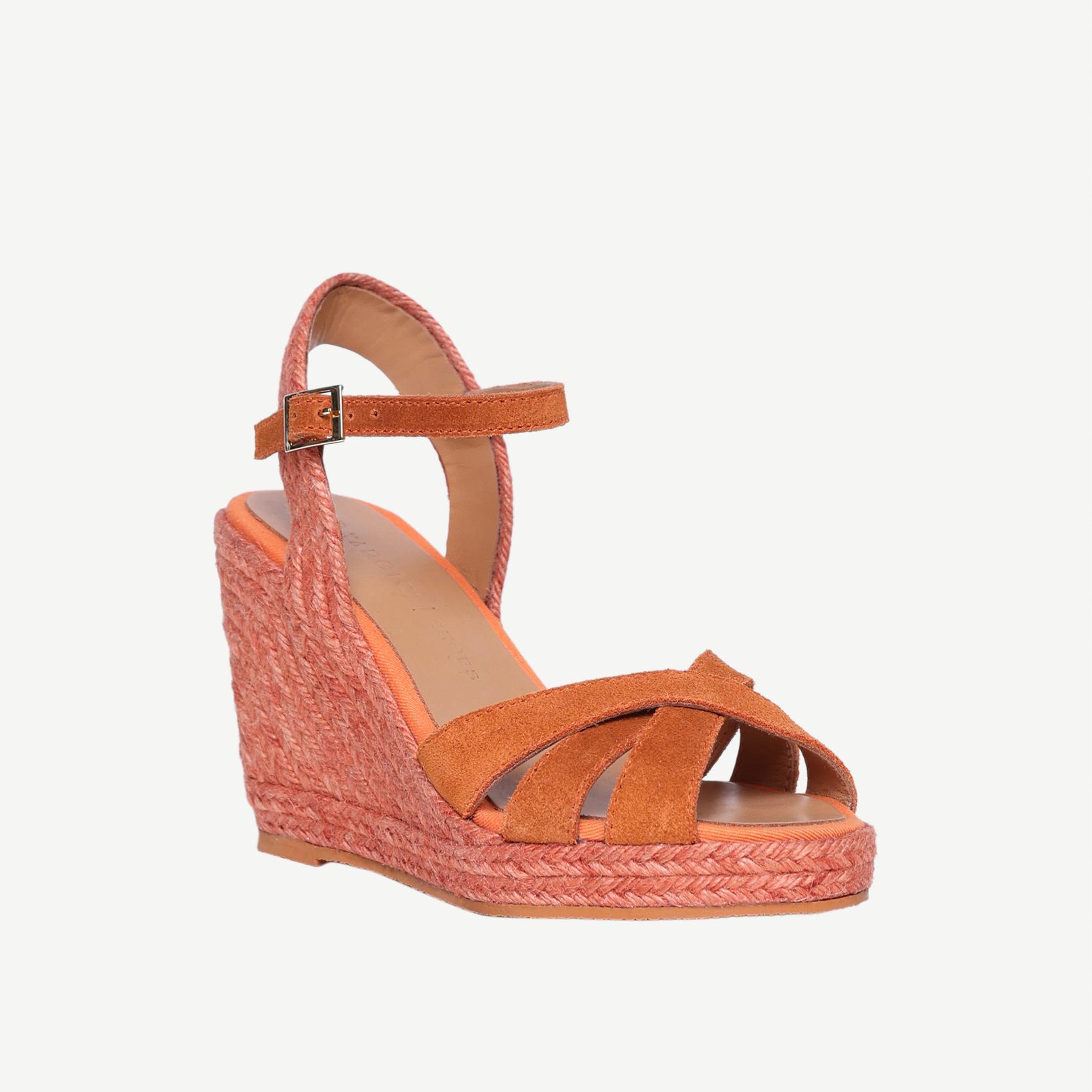 YARGICI Çapraz Bantlı Dolgu Süet Espadril