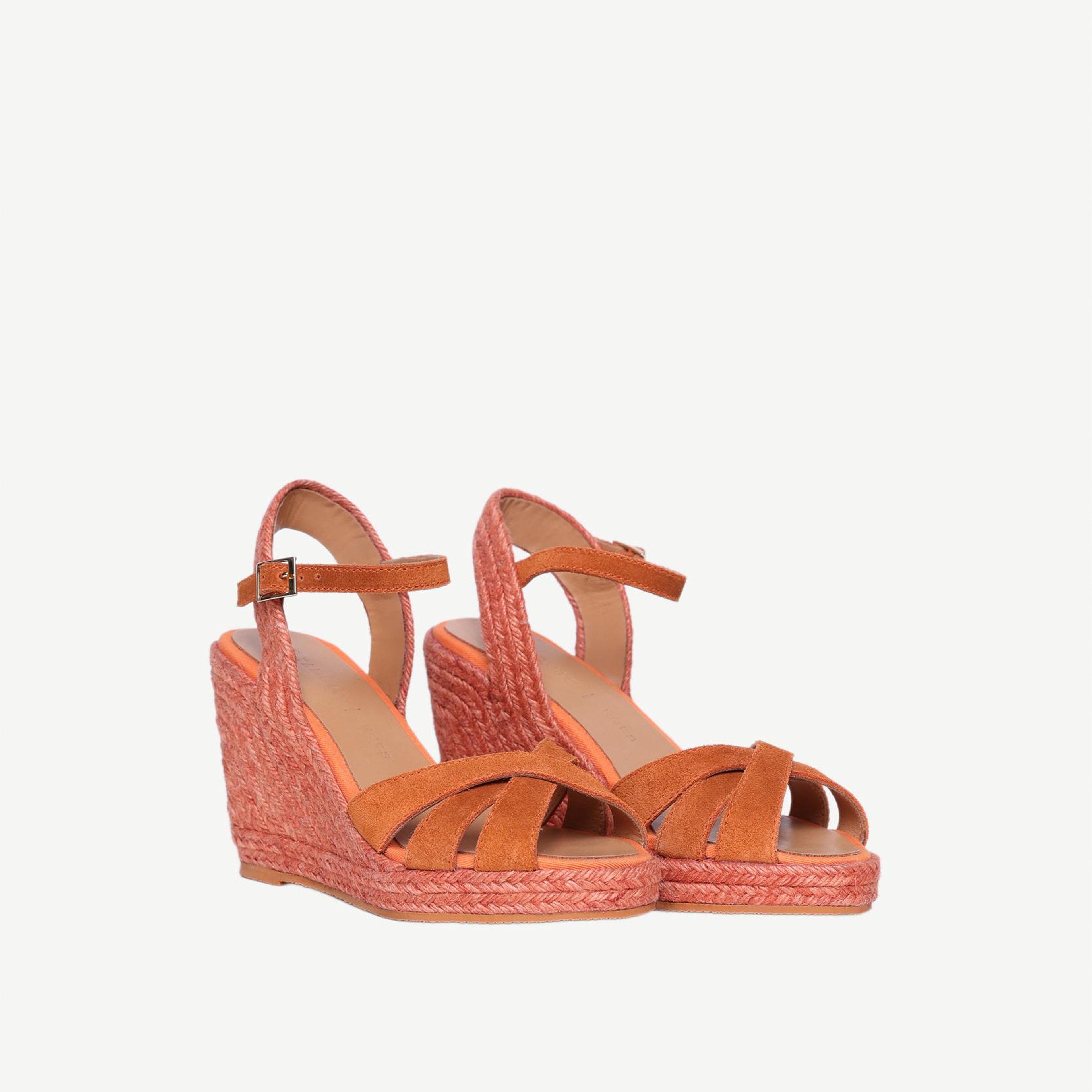 YARGICI Çapraz Bantlı Dolgu Süet Espadril