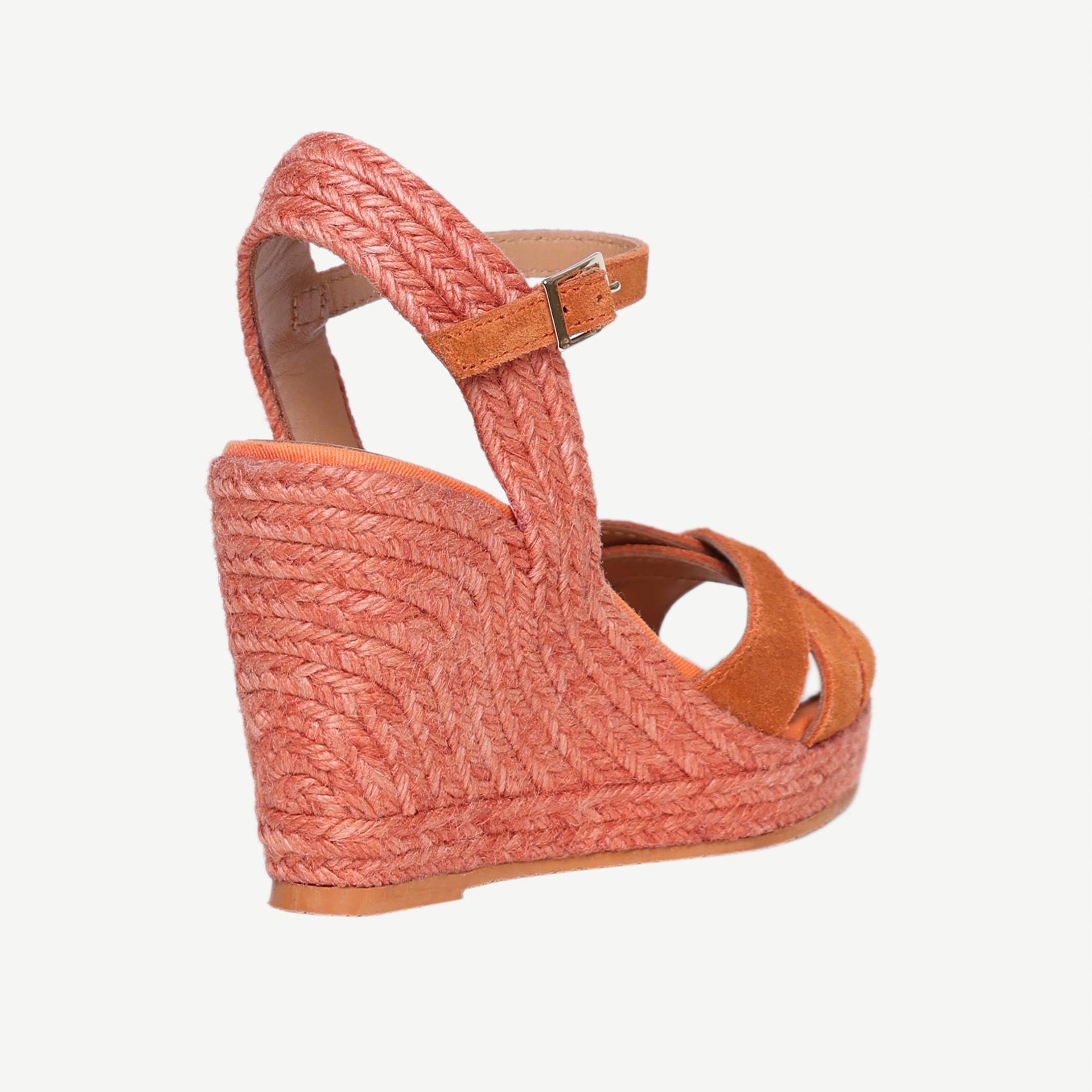 YARGICI Çapraz Bantlı Dolgu Süet Espadril