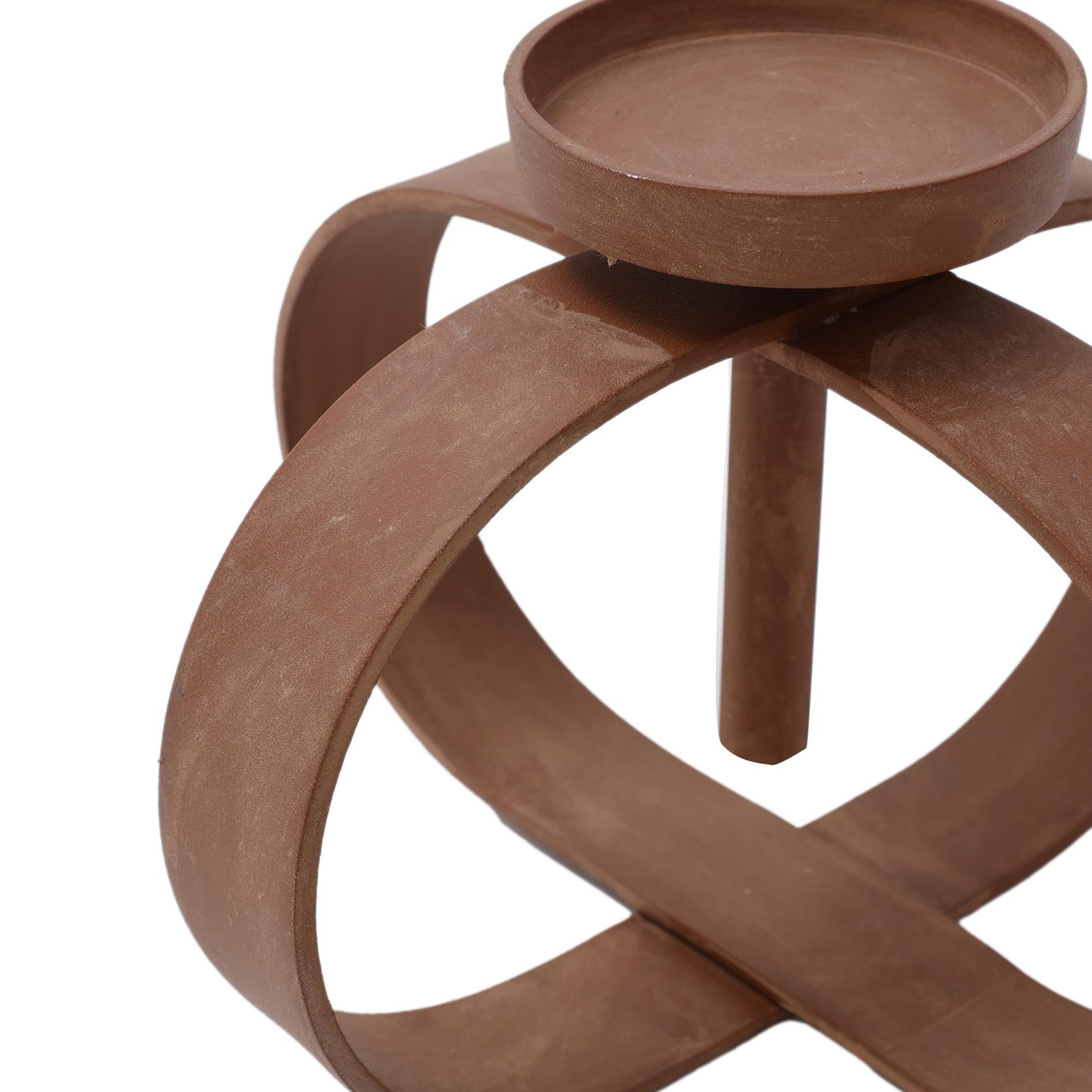 YARGICI Metal Şamdan (9x9x7 cm)
