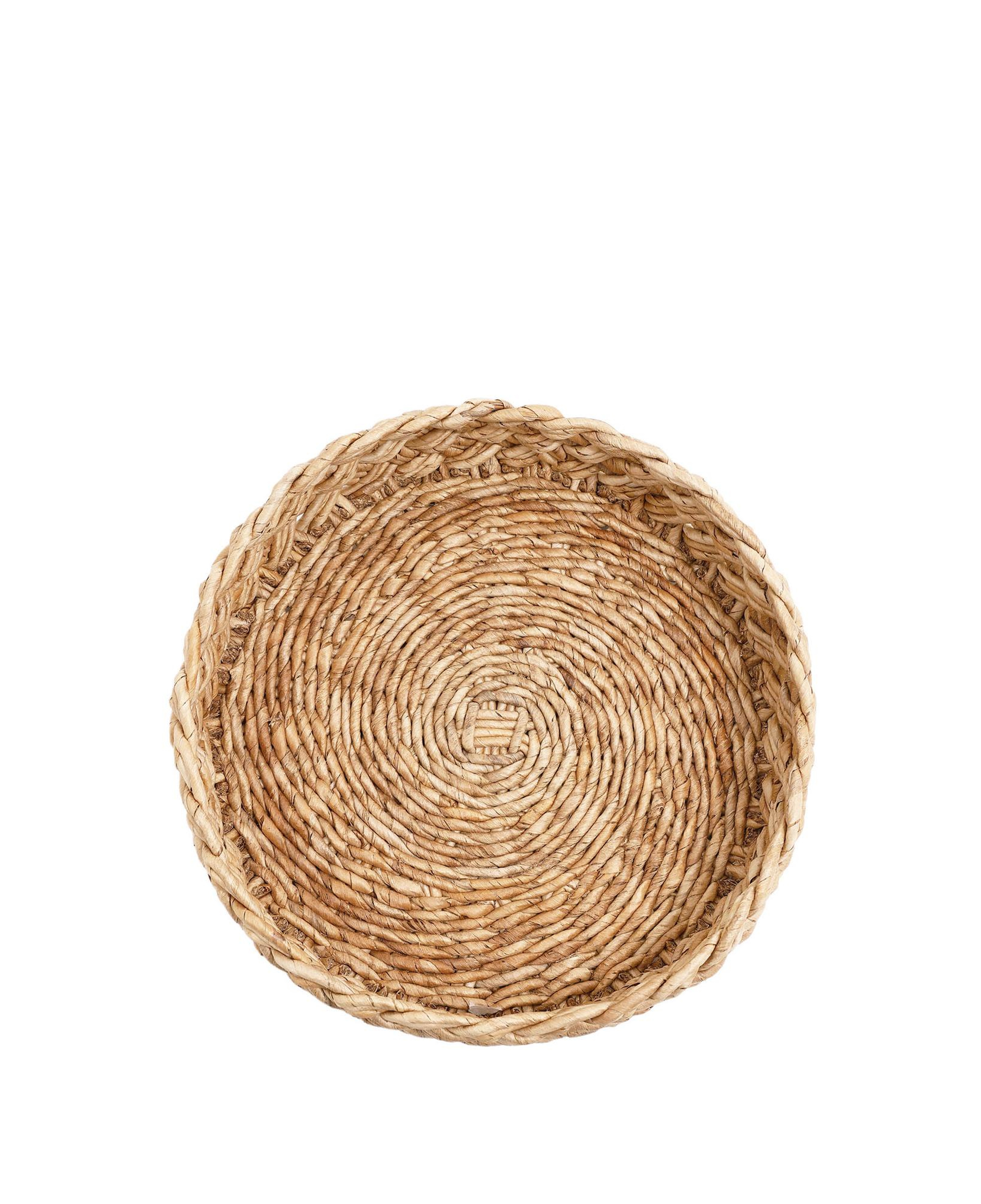 YARGICI Muz Ağacı Yaprağı Yuvarlak Tepsi(45x12 Cm)