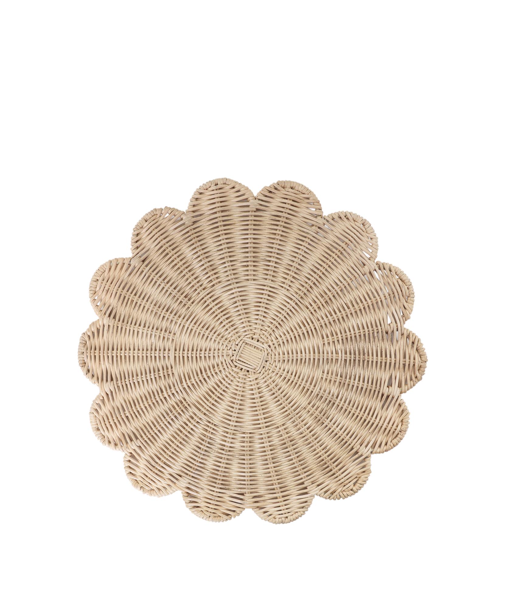 YARGICI Çiçek Formlu Rattan Supla(38 Cm)