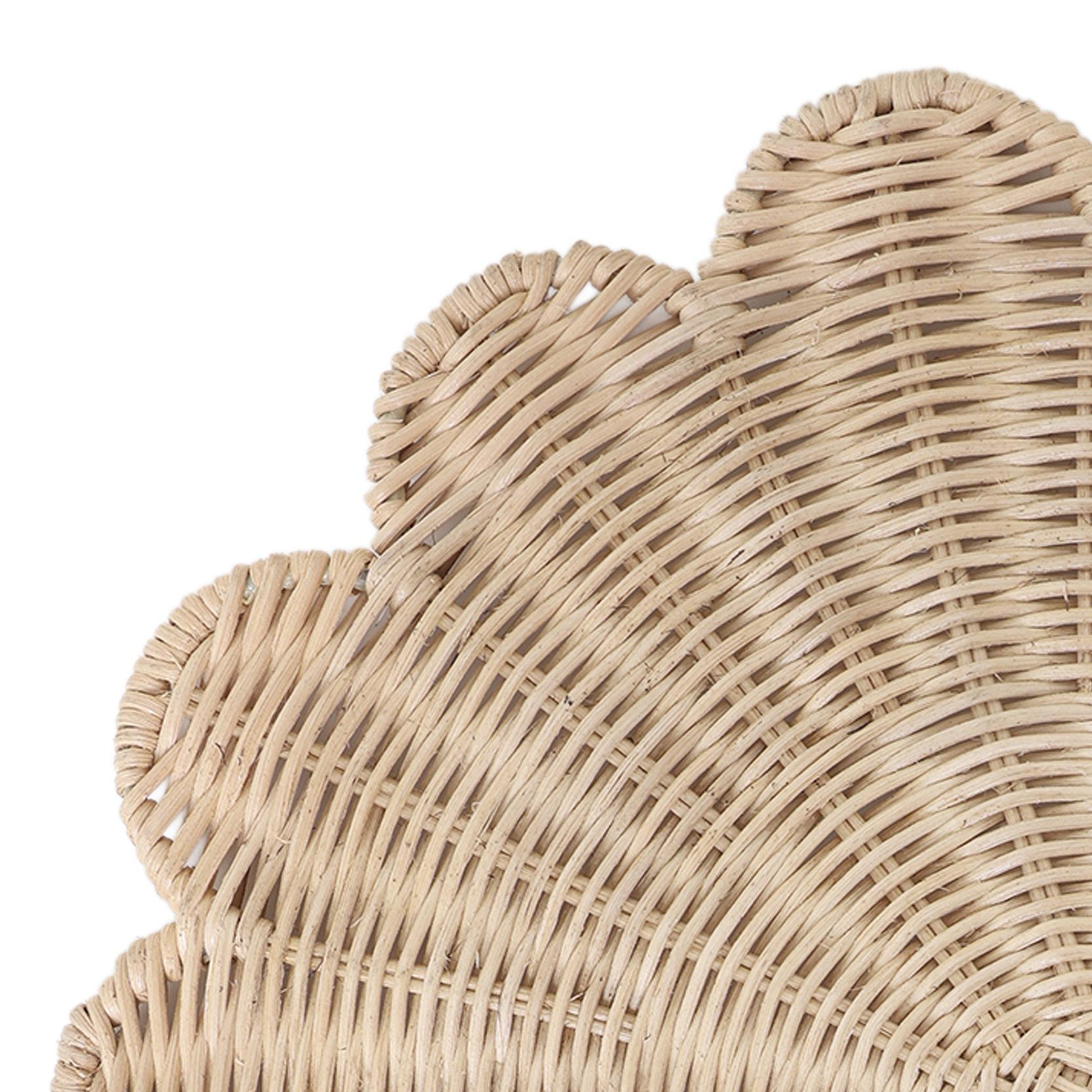 YARGICI Çiçek Formlu Rattan Supla(38 Cm)