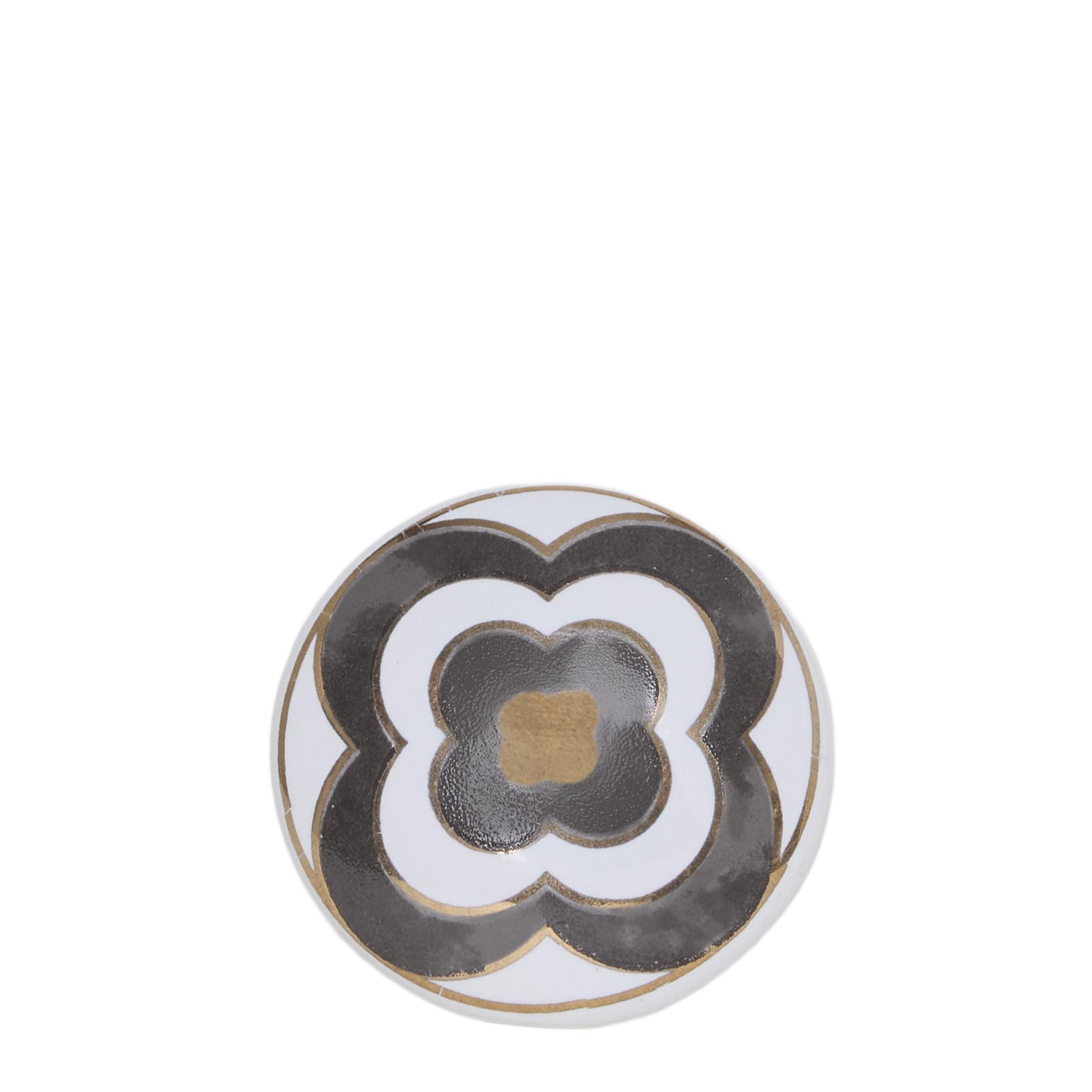 YARGICI Metal Detaylı Seramik Çekmece Kulbu(4x6 Cm)