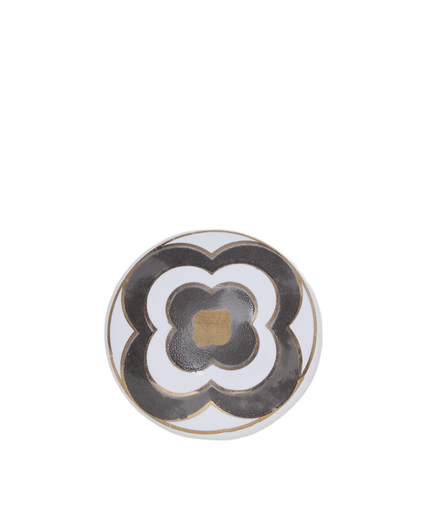 YARGICI Metal Detaylı Seramik Çekmece Kulbu(4x6 Cm)
