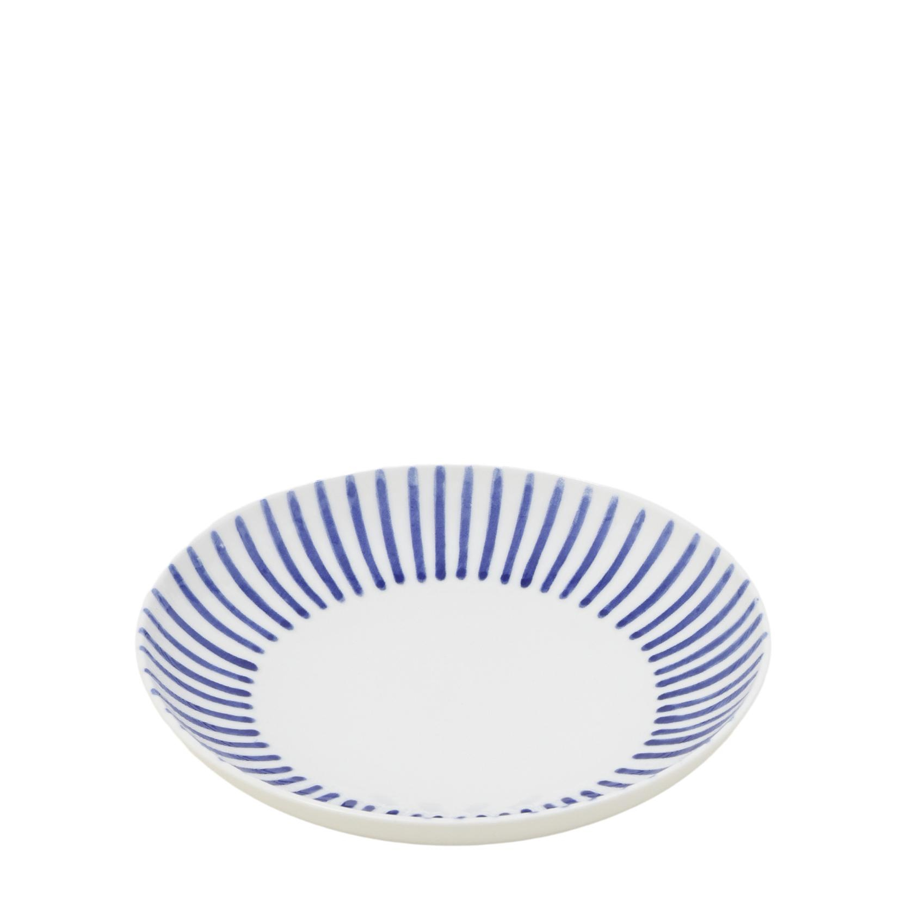 YARGICI Çizgi Desenli Porselen Çukur Tabak(20 Cm)