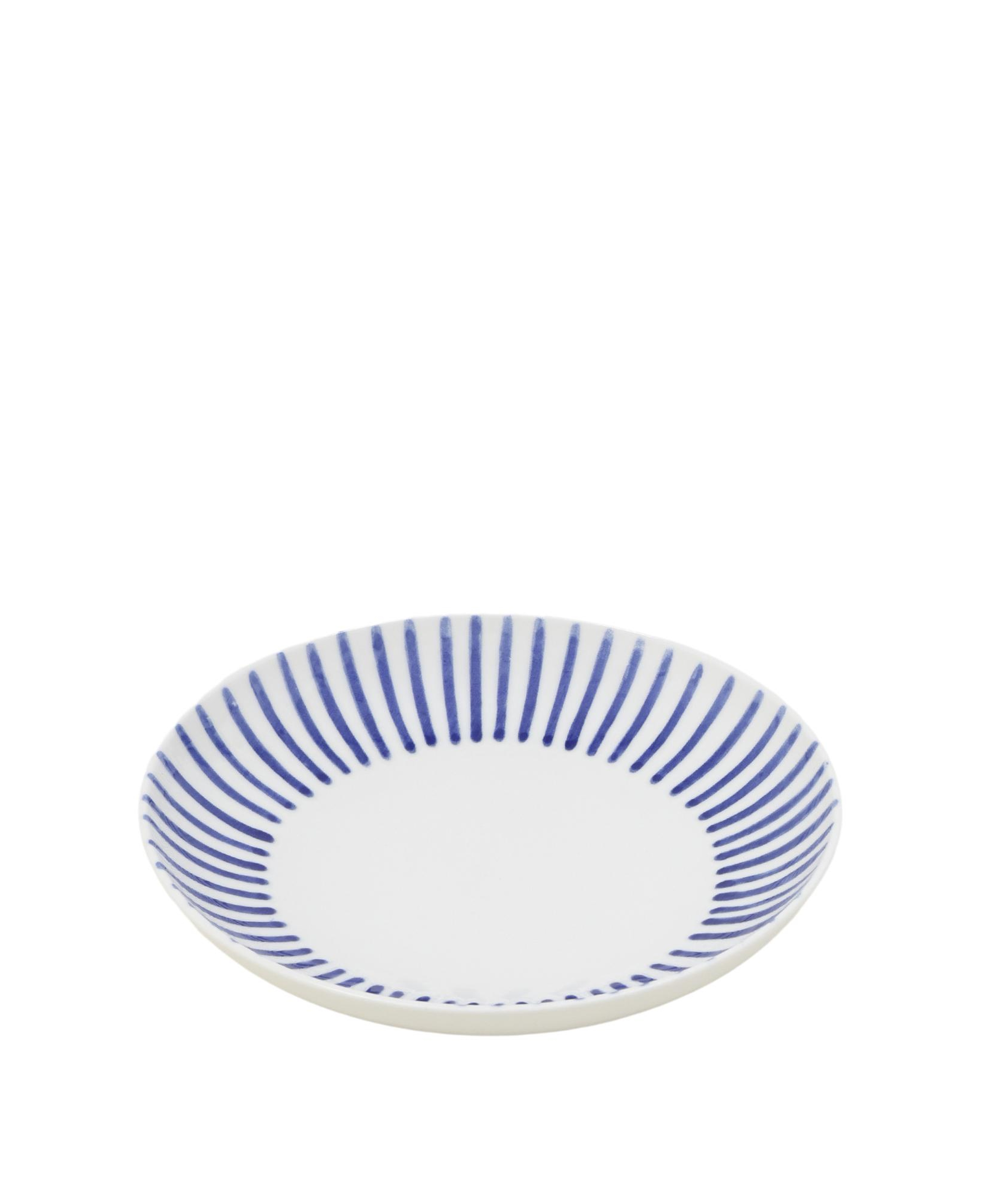 YARGICI Çizgi Desenli Porselen Çukur Tabak(20 Cm)