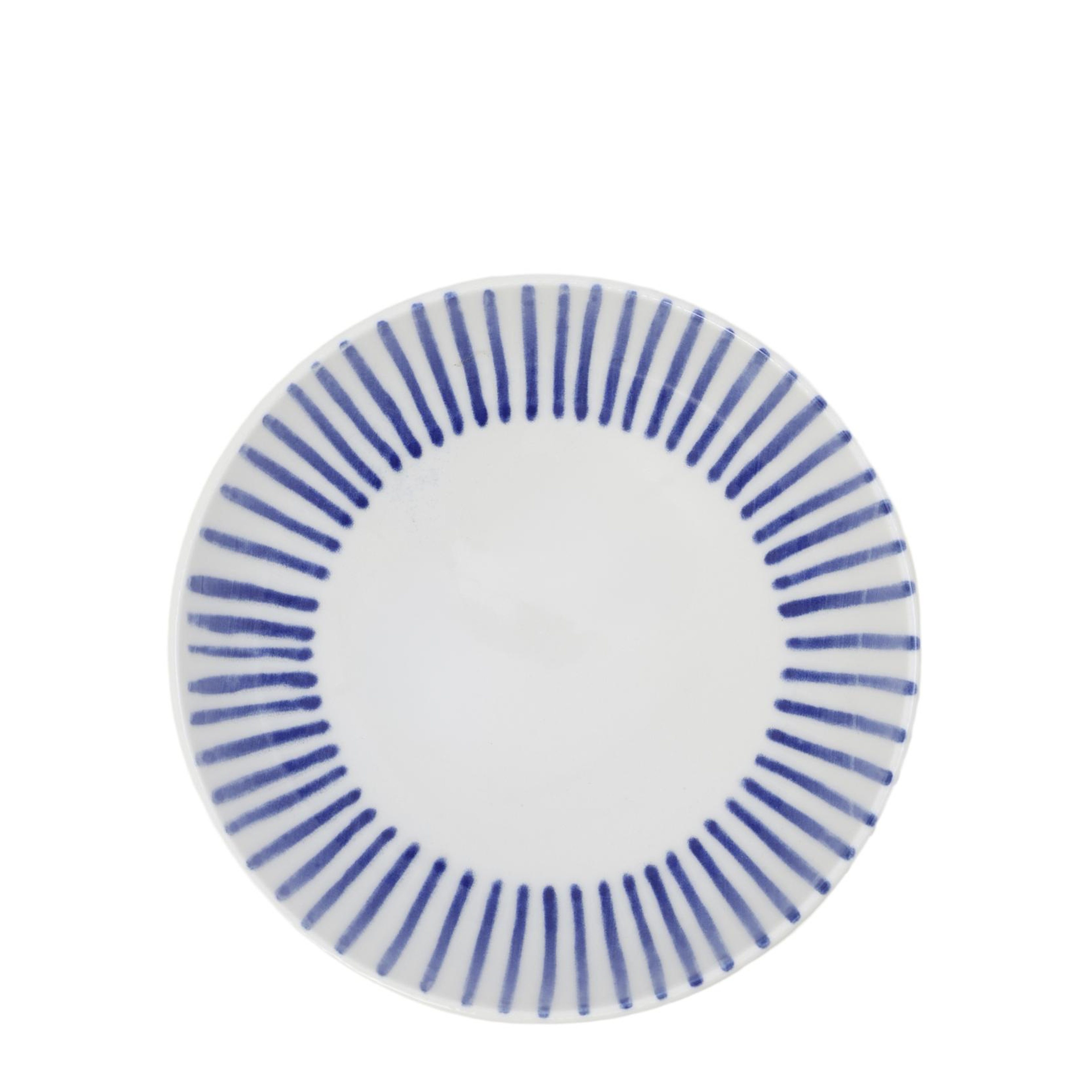 YARGICI Çizgi Desenli Porselen Çukur Tabak(20 Cm)