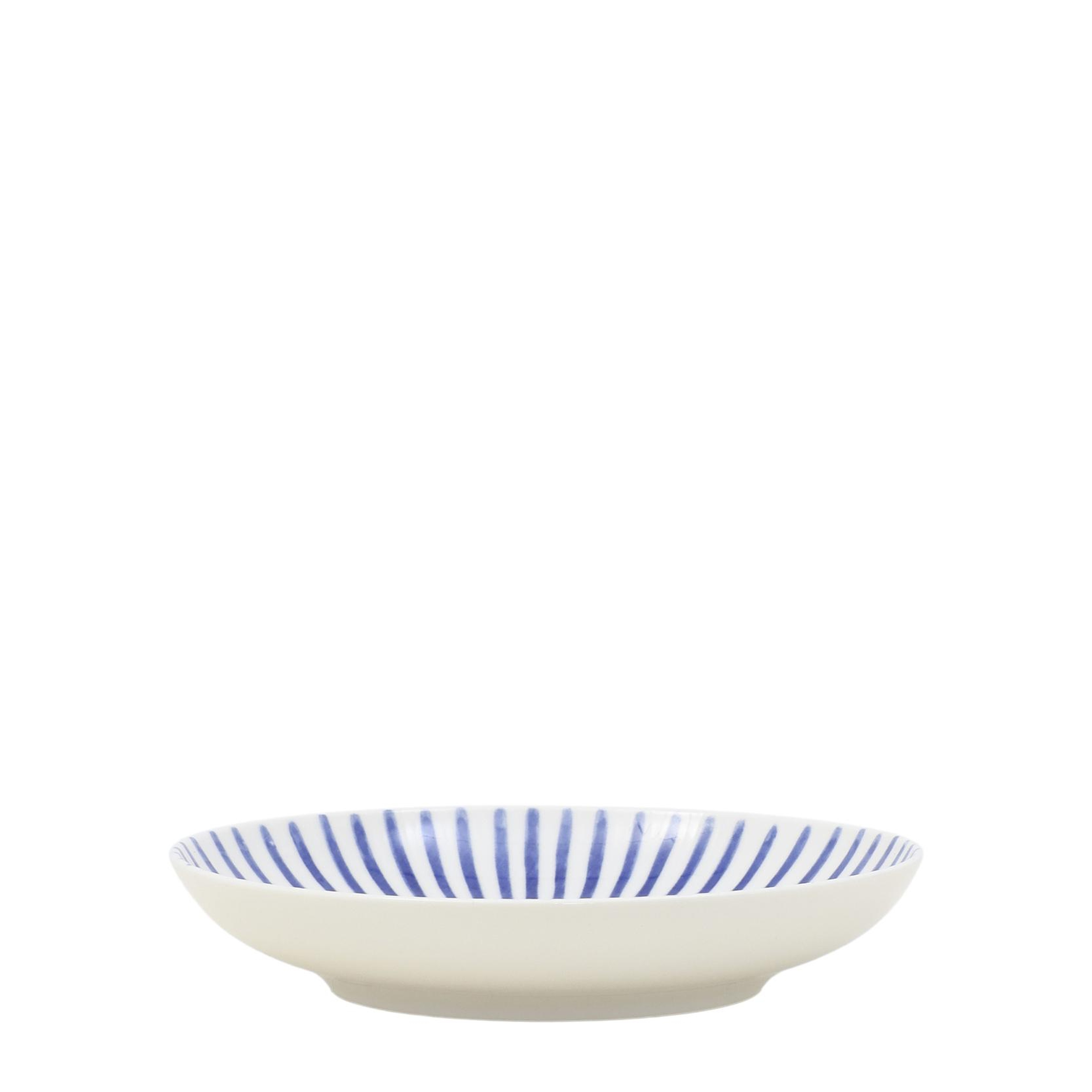 YARGICI Çizgi Desenli Porselen Çukur Tabak(20 Cm)