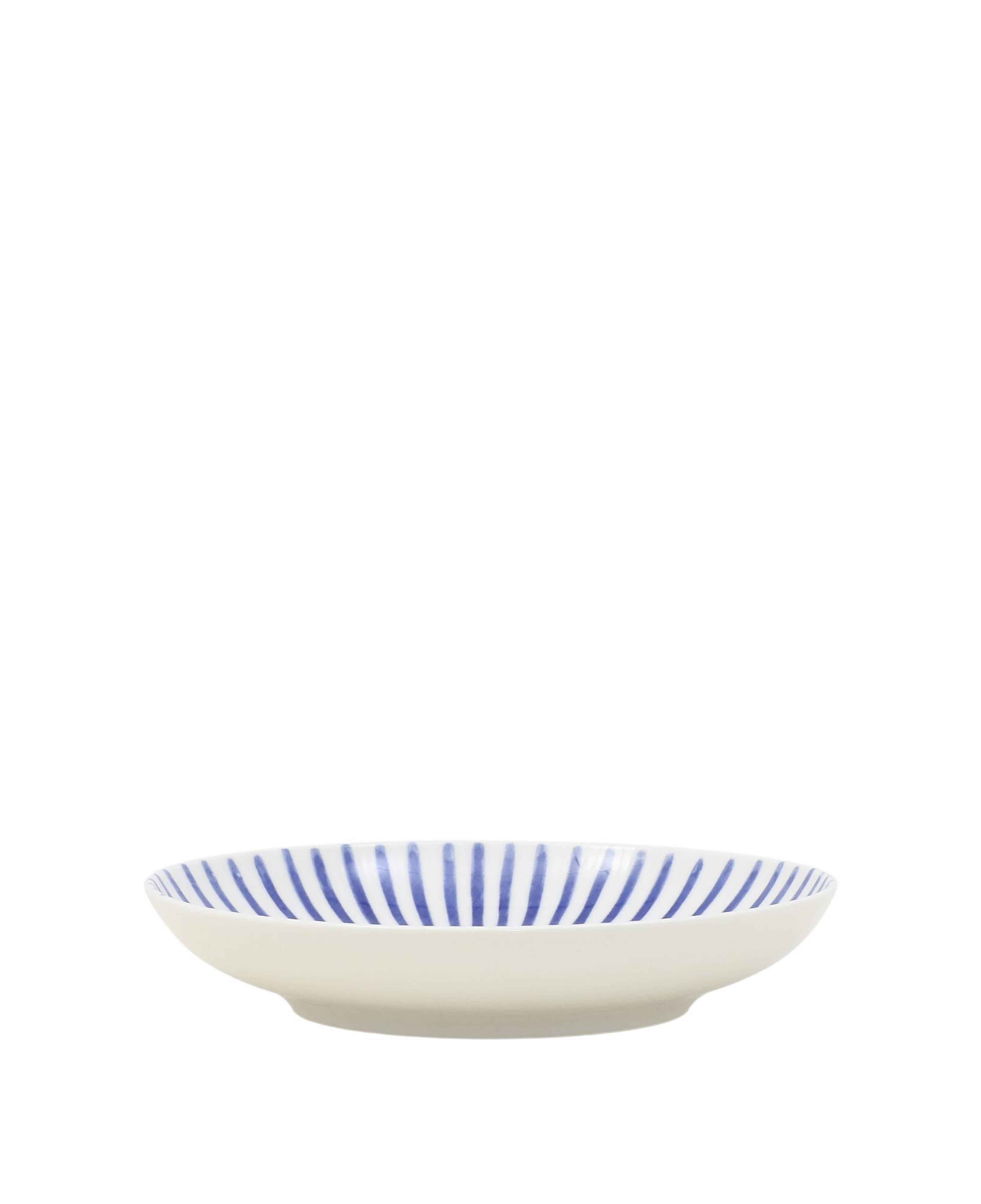 YARGICI Çizgi Desenli Porselen Çukur Tabak(20 Cm)