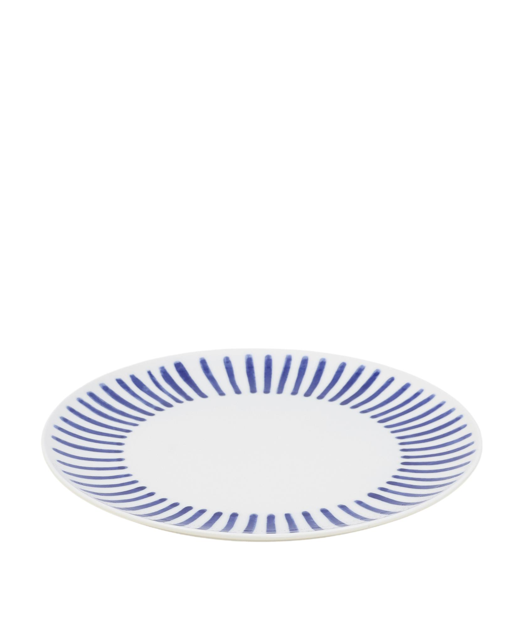 YARGICI Çizgi Desenli Porselen Yemek Tabağı(27 Cm)