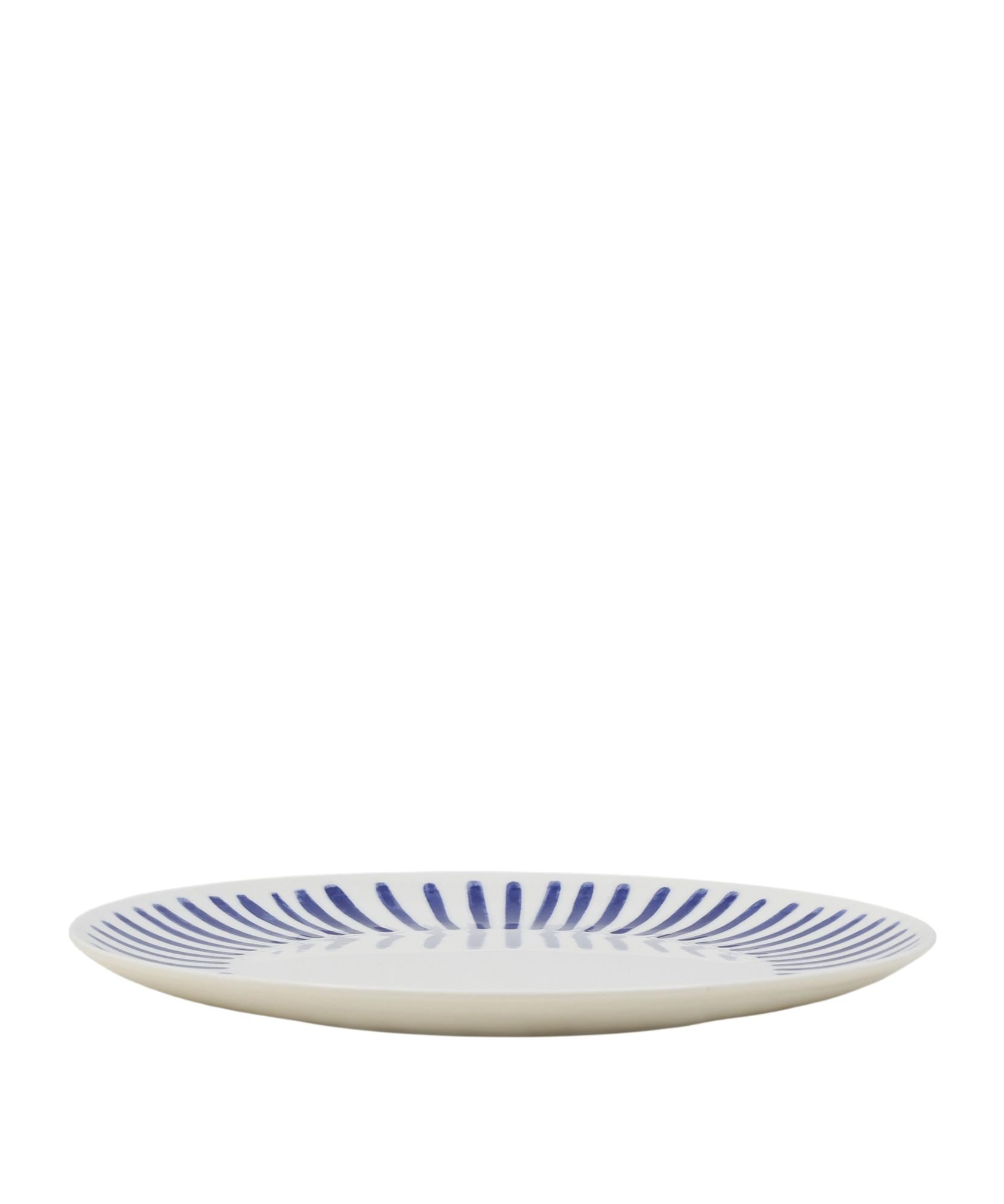 YARGICI Çizgi Desenli Porselen Yemek Tabağı(27 Cm)