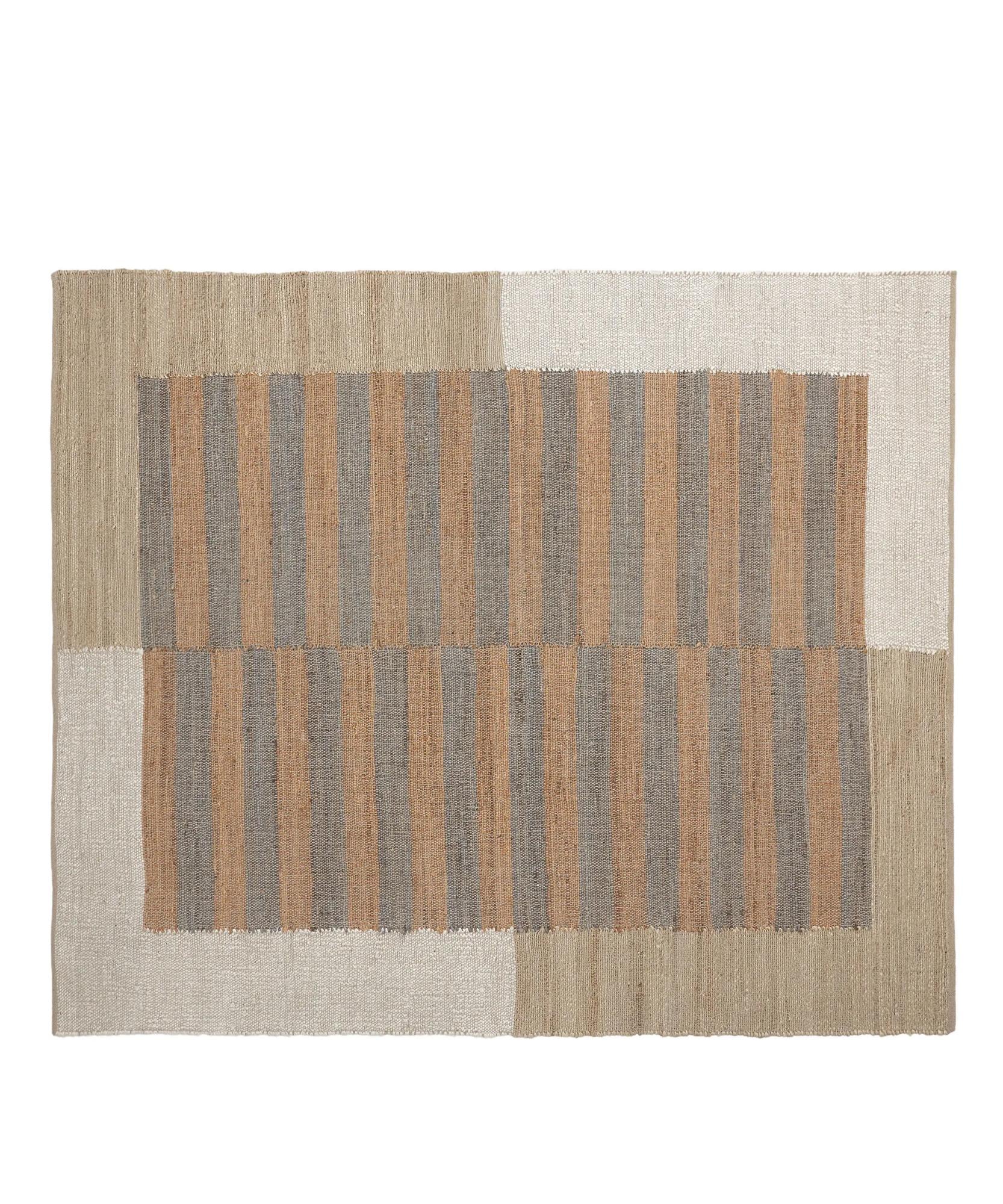 YARGICI Çizgi Desenli Jüt Dikdörtgen Halı(160x230 Cm)