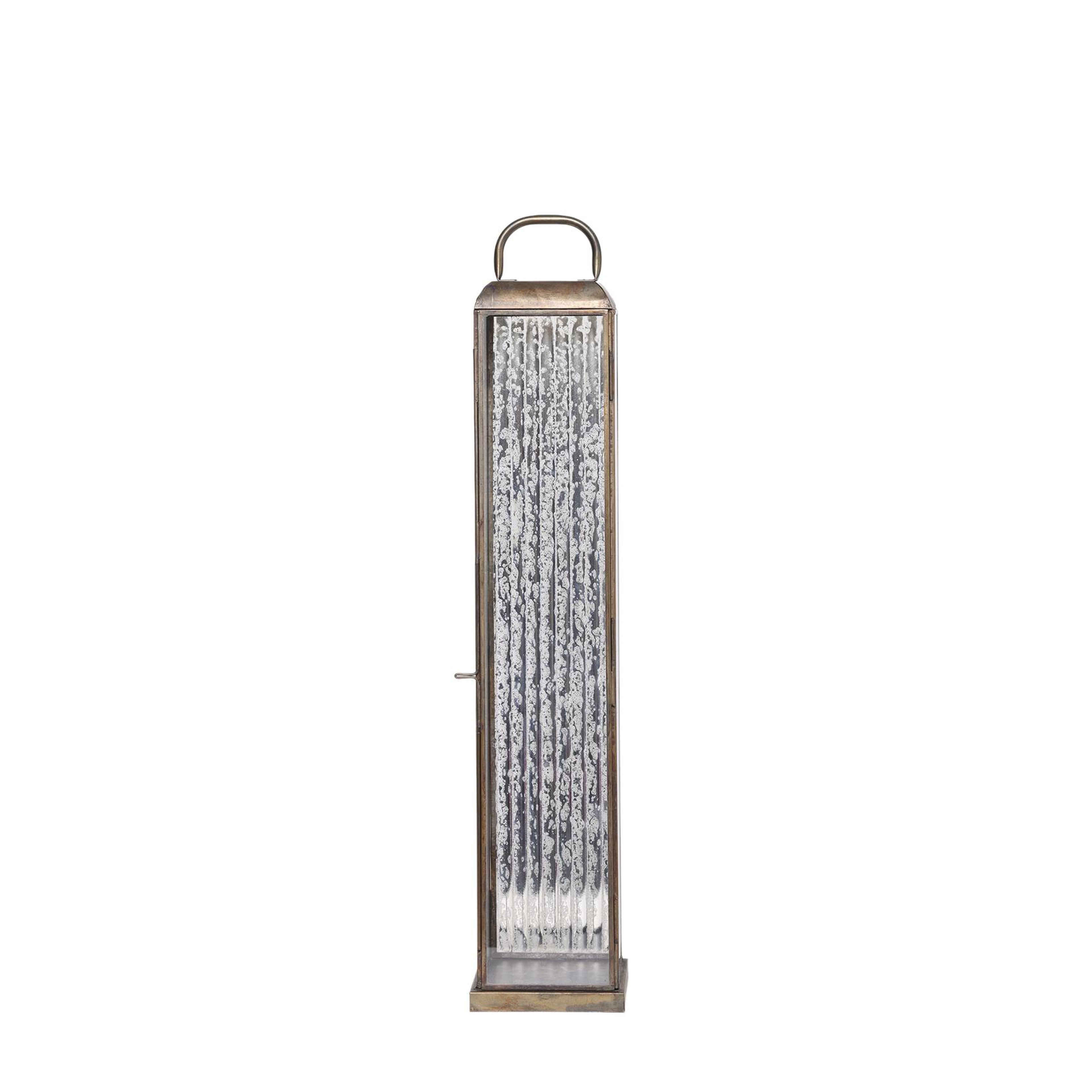 YARGICI Metal Cam Dikdörtgen Fener(12x60 Cm)