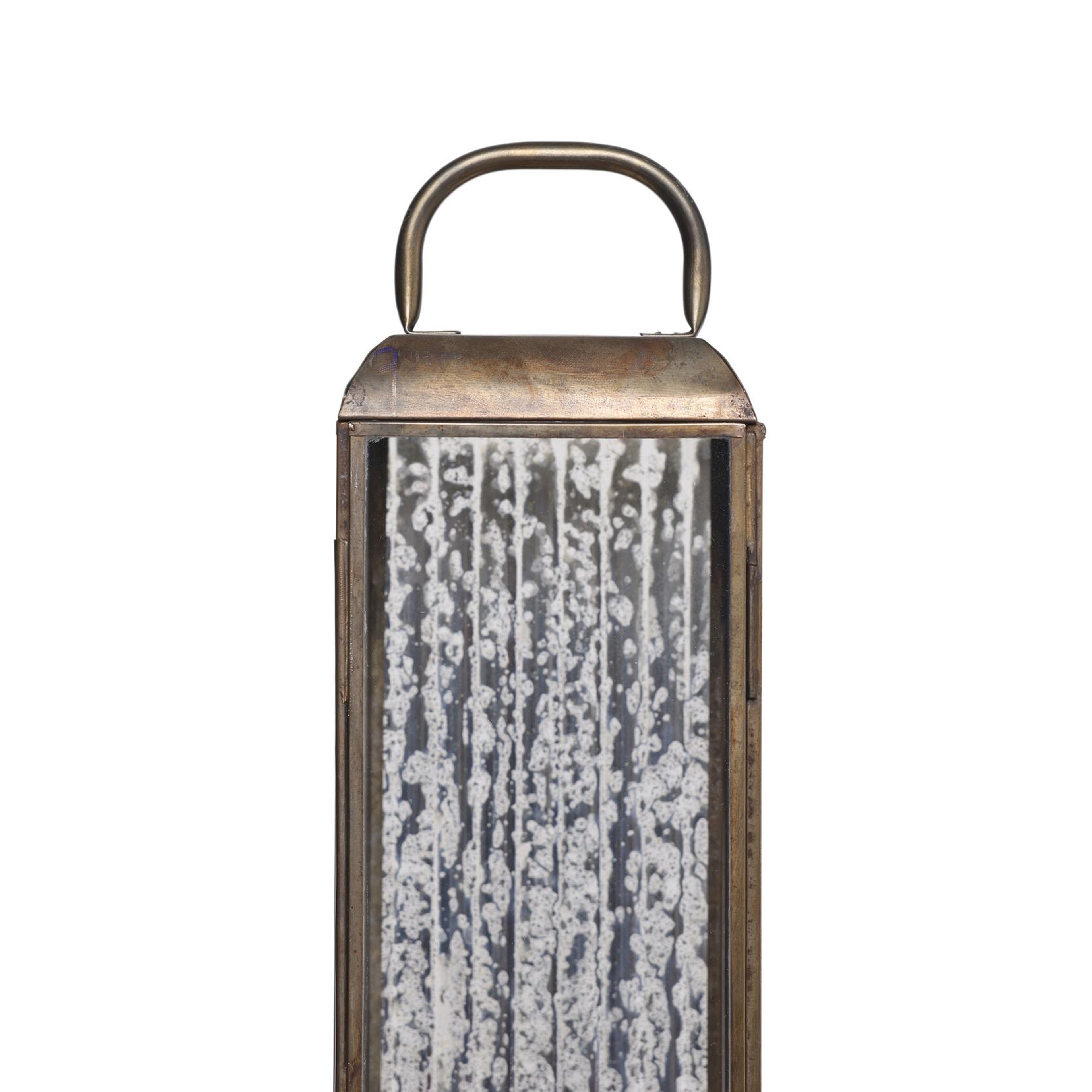 YARGICI Metal Cam Dikdörtgen Fener(12x60 Cm)