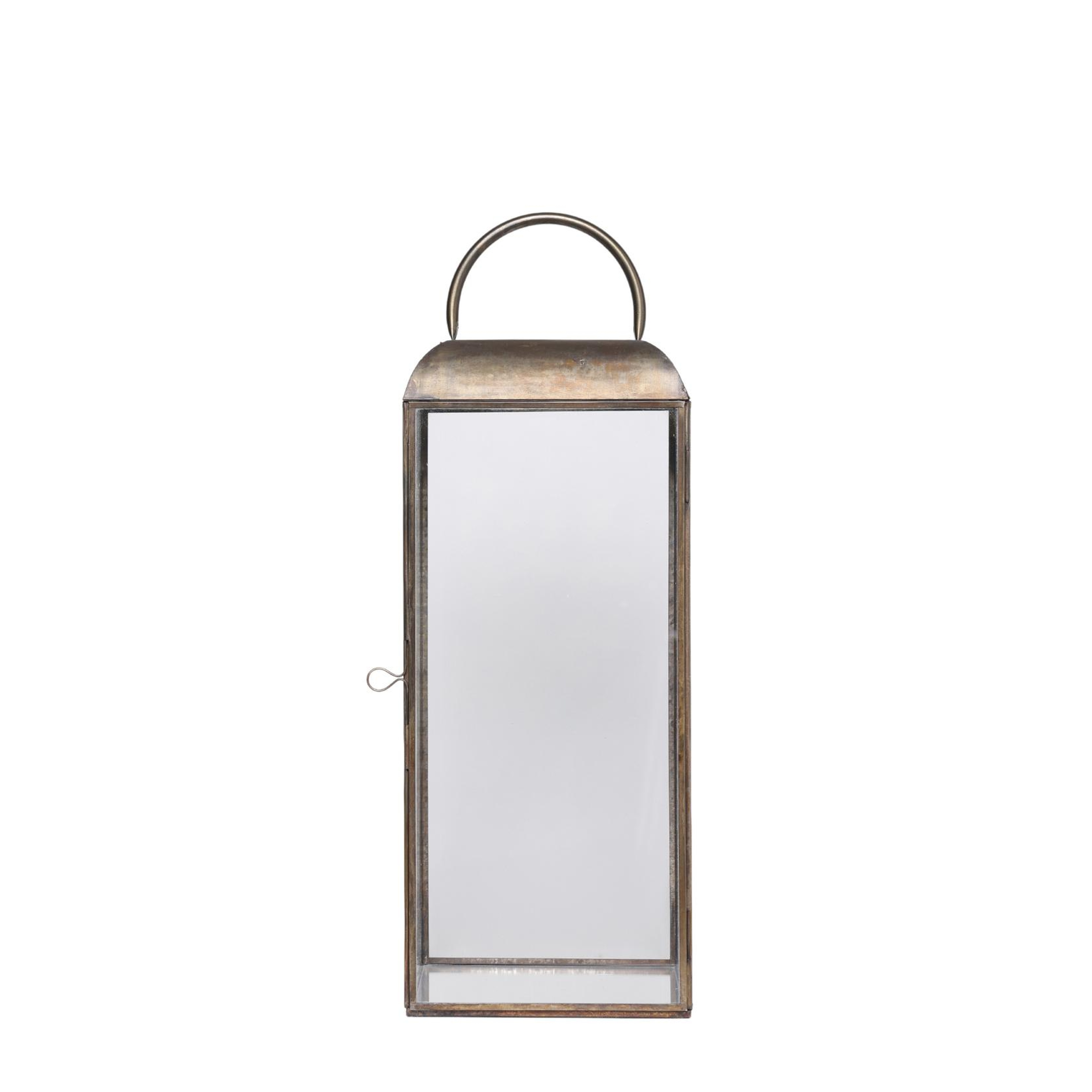 YARGICI Metal Cam Dikdörtgen Fener(19x19x54 Cm)