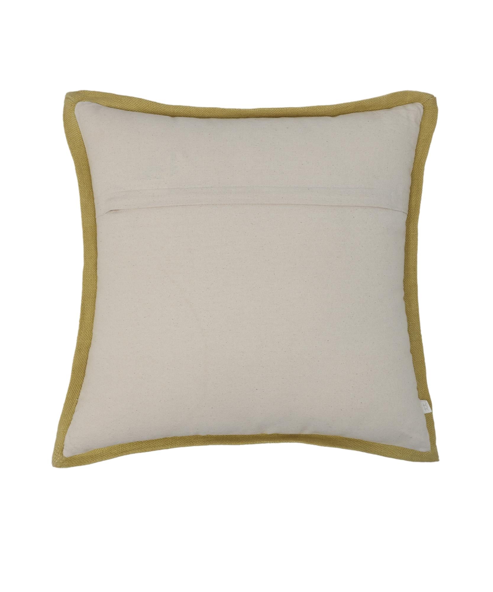 YARGICI Overlok Kenarlı Keten Pamuk Kare Yastık(45x45 Cm)