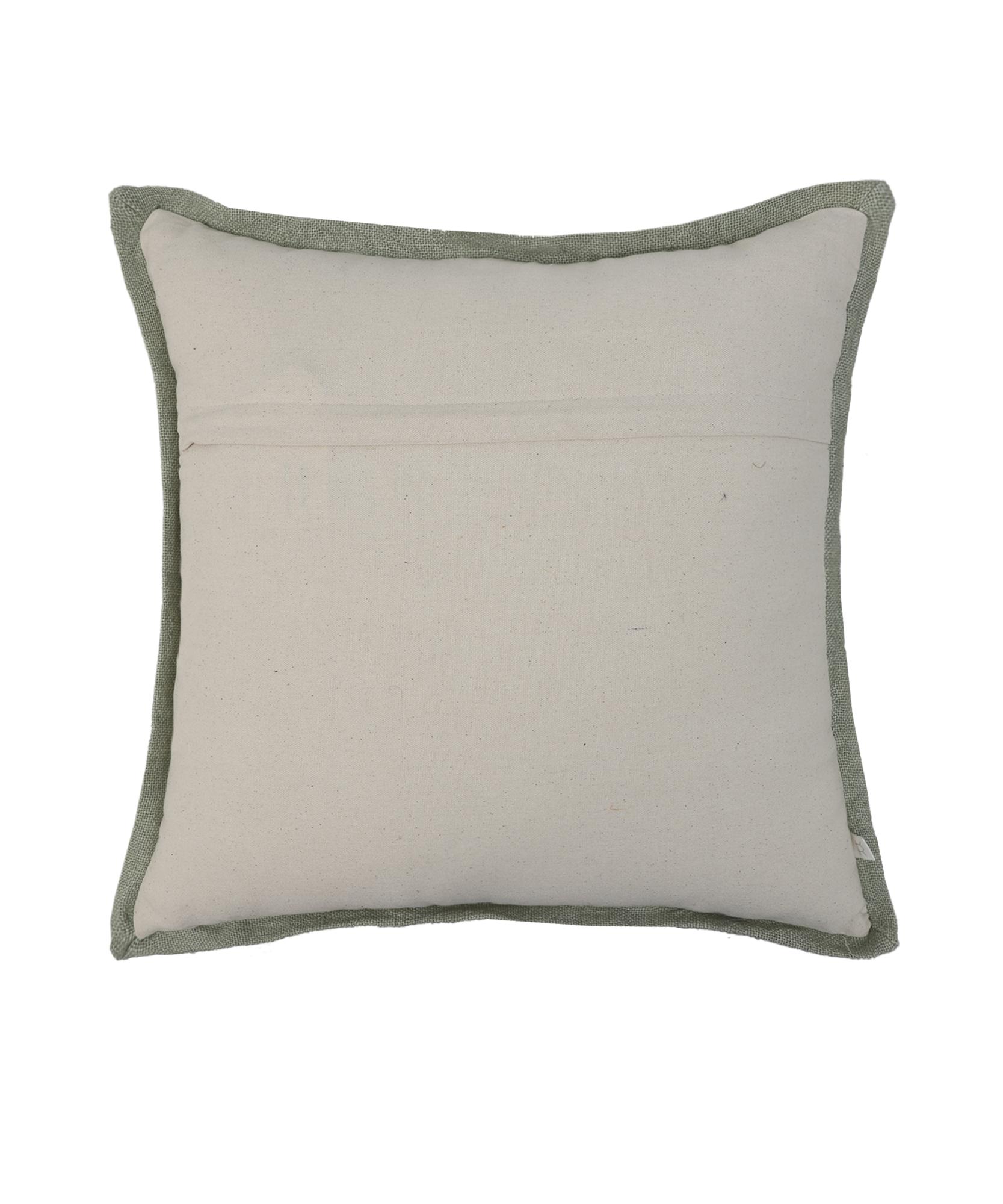 YARGICI Overlok Kenarlı Keten Pamuk Kare Yastık(45x45 Cm)