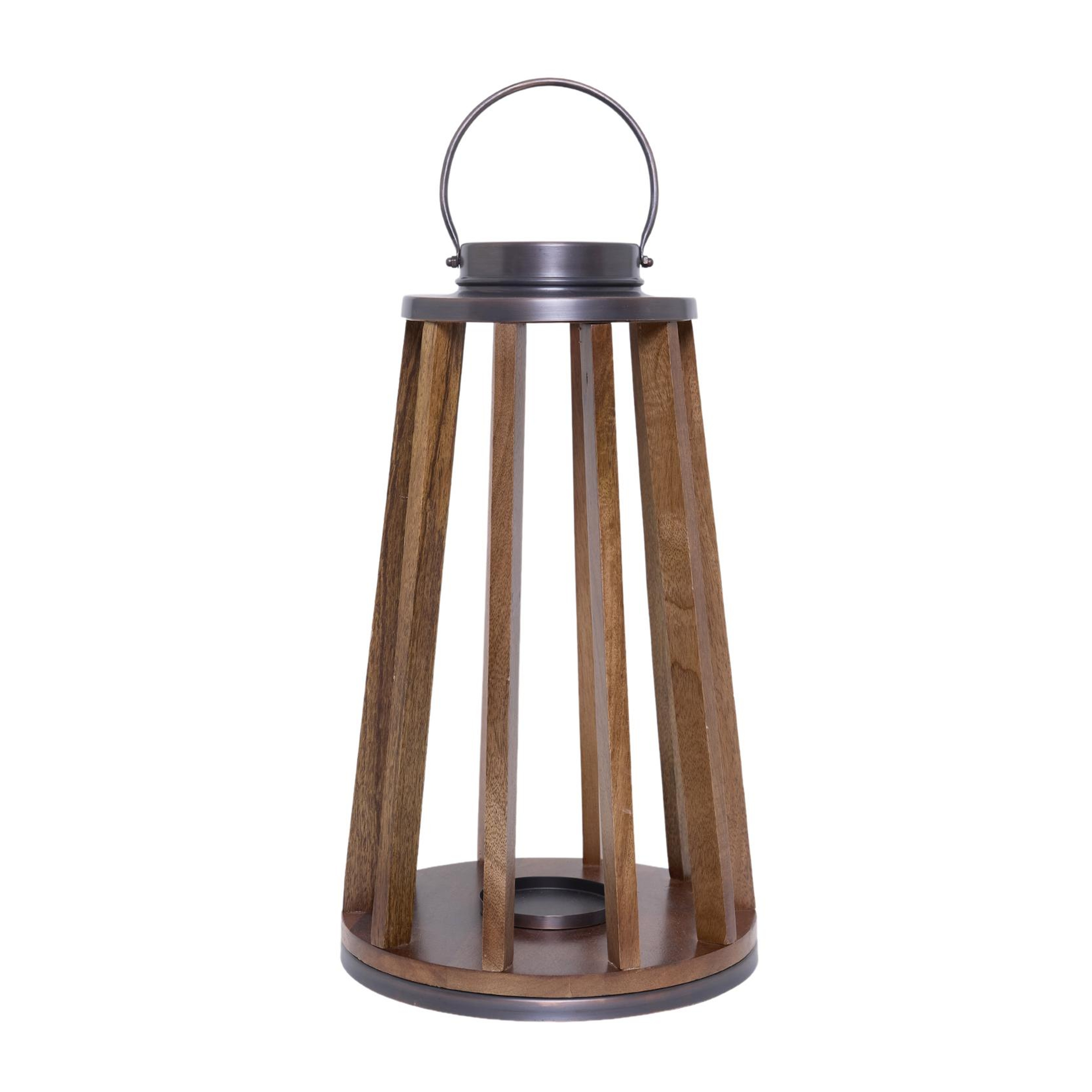 YARGICI Metal Detaylı Mango Ağacı Konik Fener(31x54 Cm)