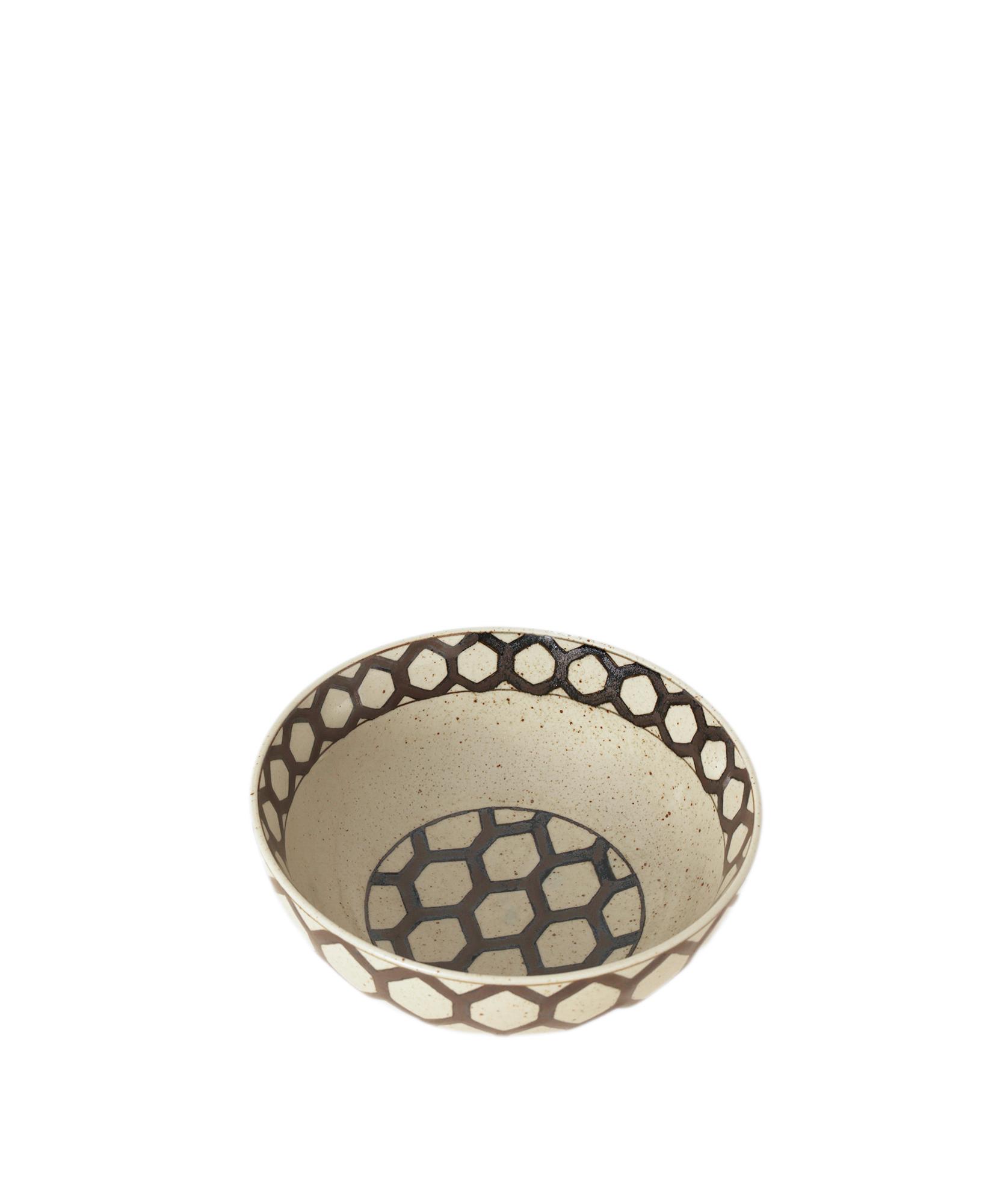 YARGICI Geometrik Desenli Seramik Kase(26x11 Cm)