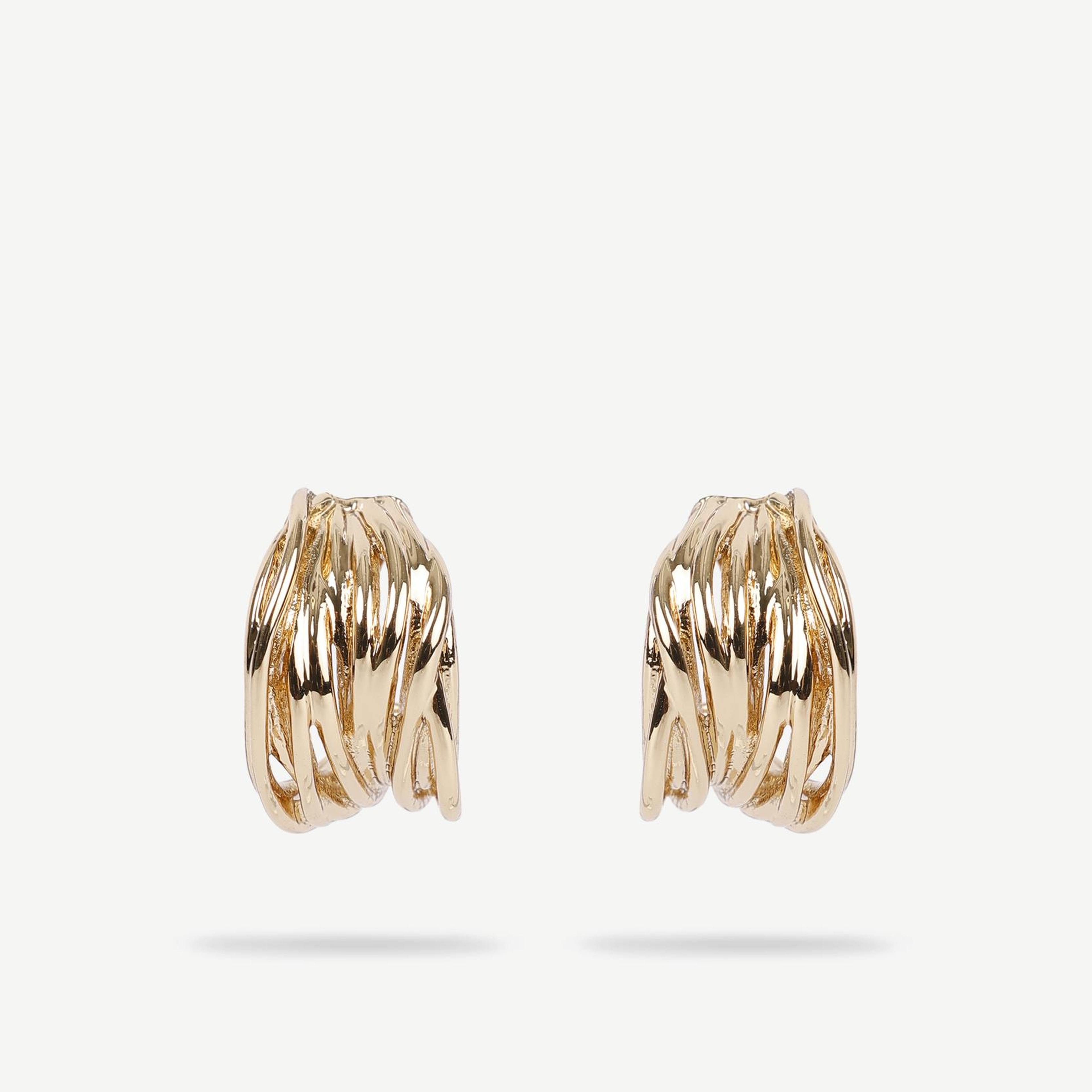 YARGICI Dokulu Gold Küpe