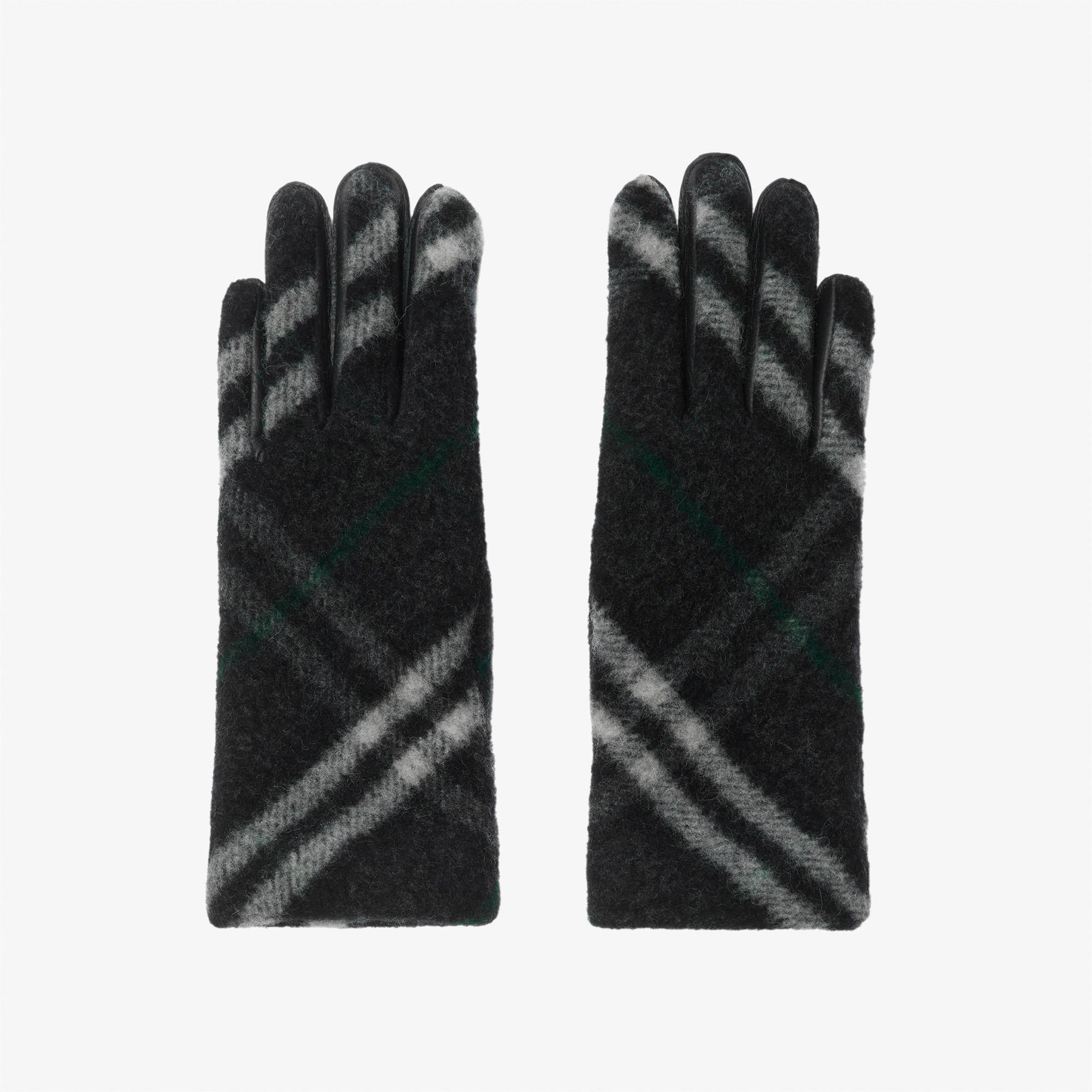 Burberry Bias Wool Kadın Gri Eldiven