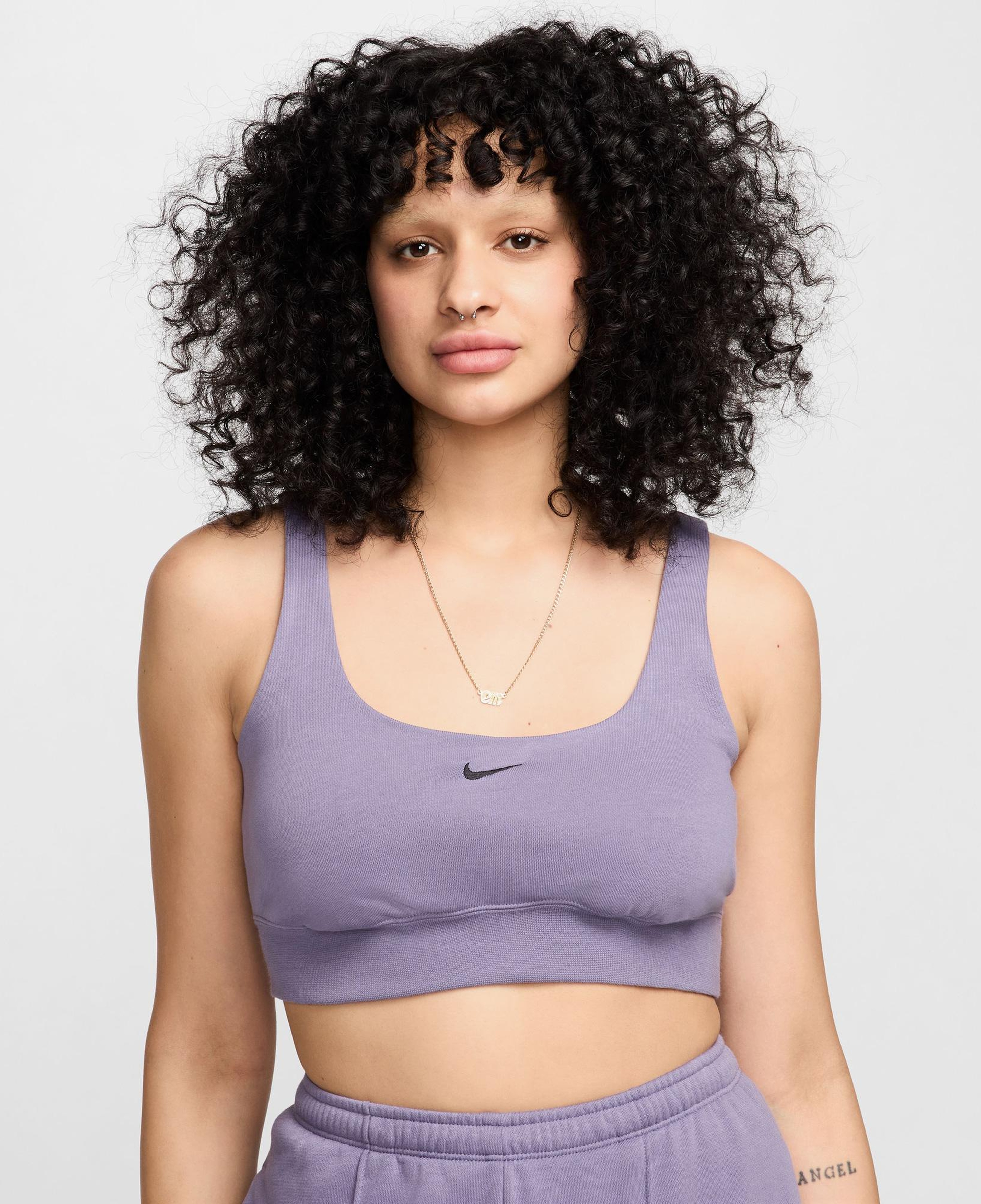 Nike Sportswear Chill Terry Kadın Mor Kolsuz T-Shirt
