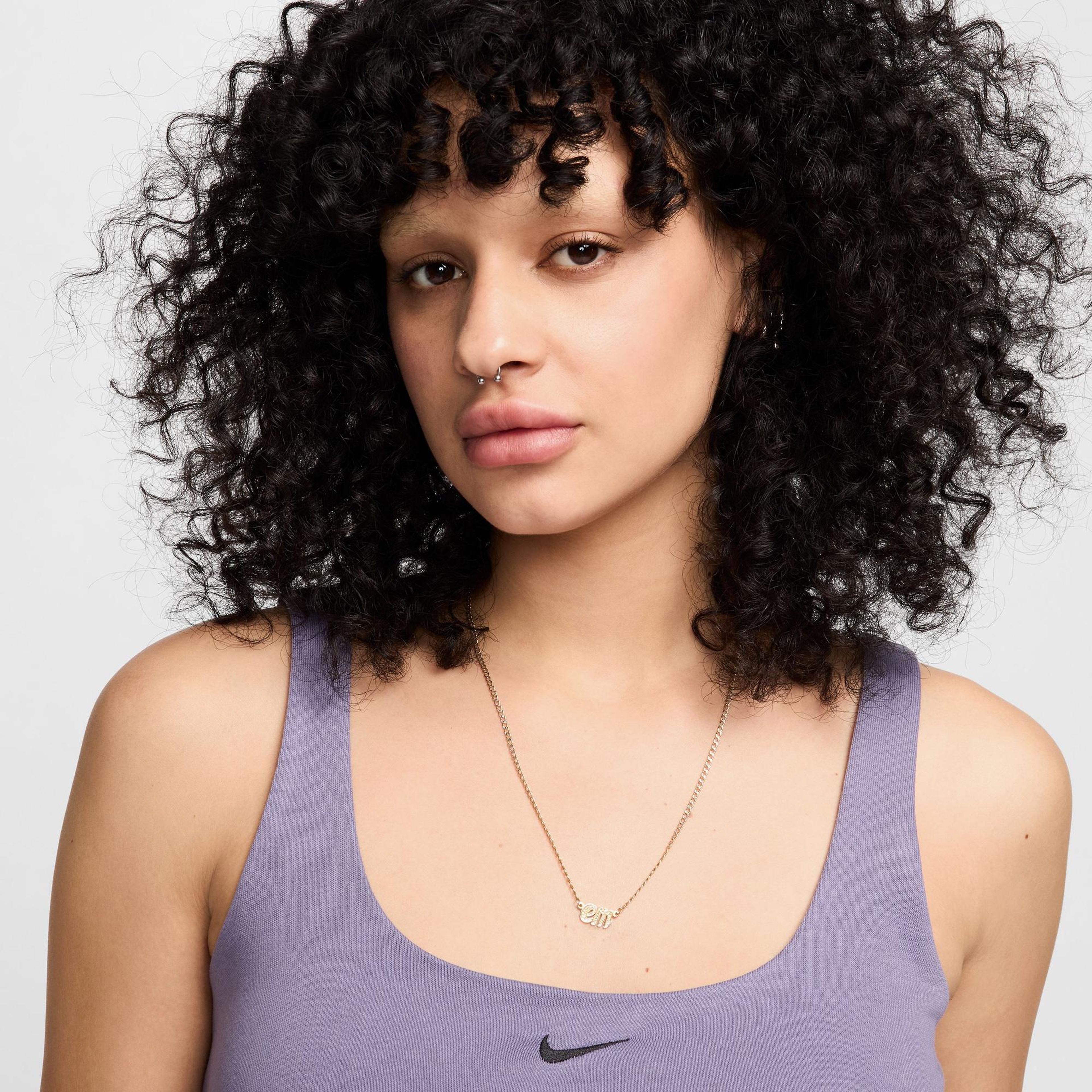 Nike Sportswear Chill Terry Kadın Mor Kolsuz T-Shirt
