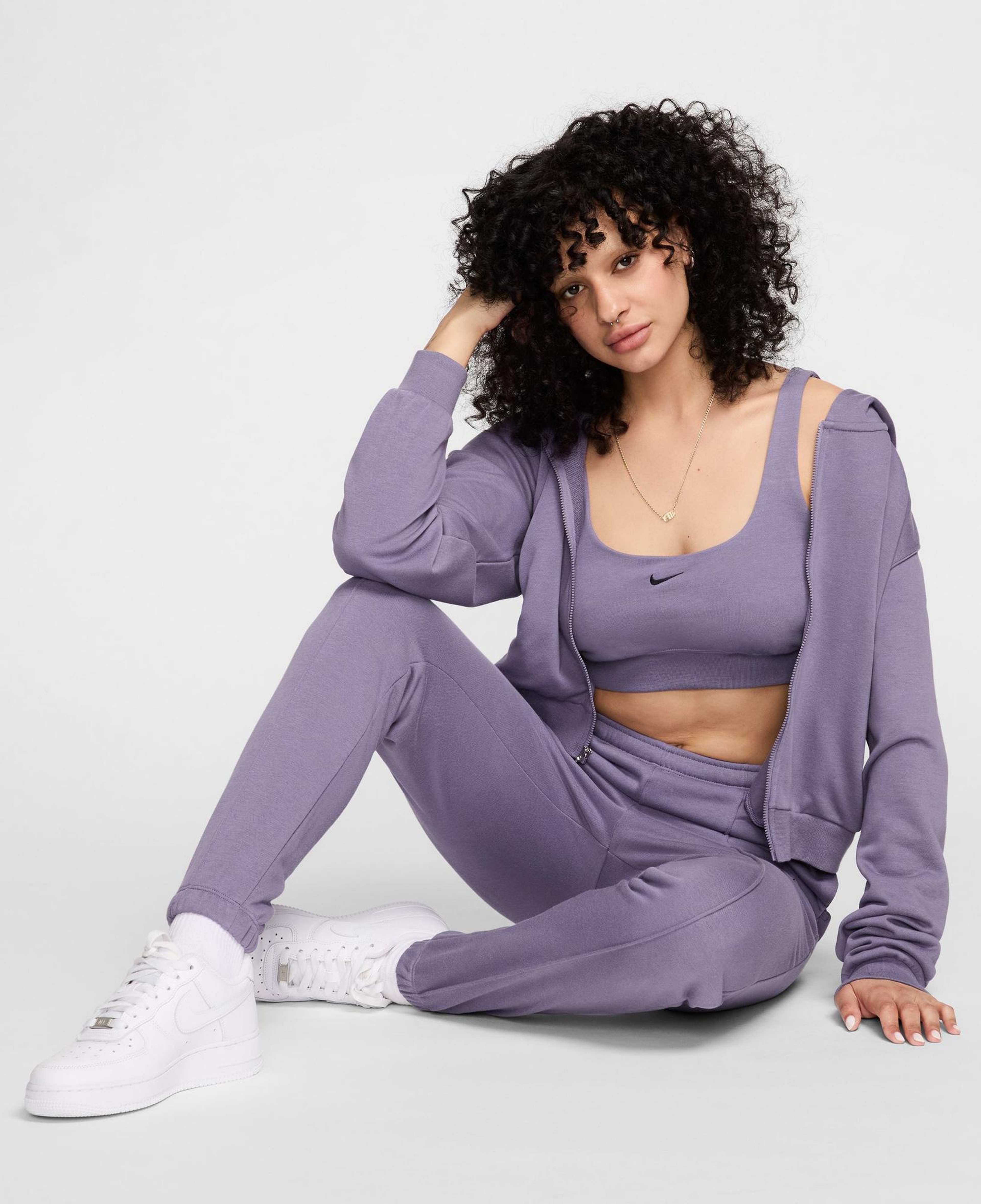 Nike Sportswear Chill Terry Kadın Mor Kolsuz T-Shirt