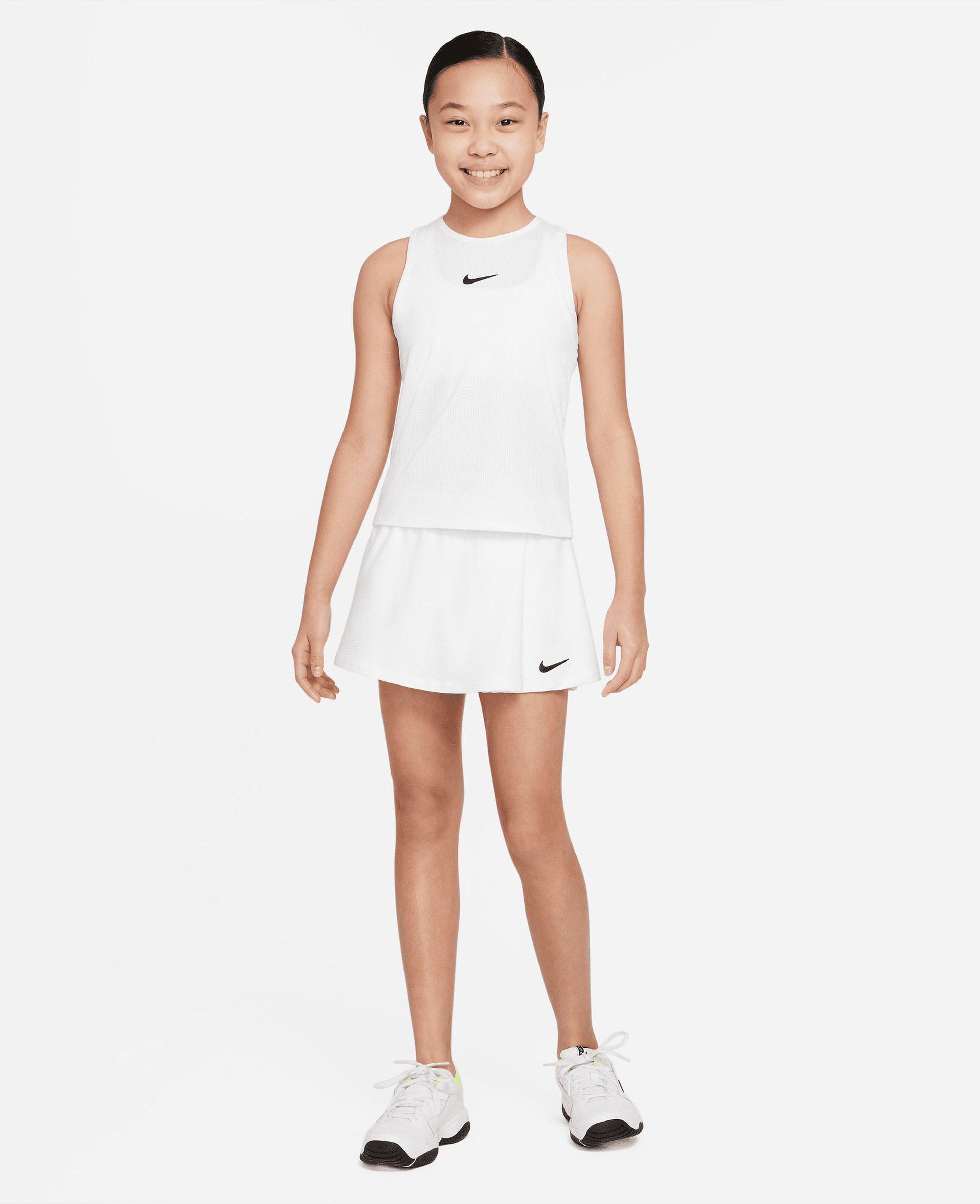 Nike Court Dri-FIT Victory Flouncy Çocuk Beyaz Etek