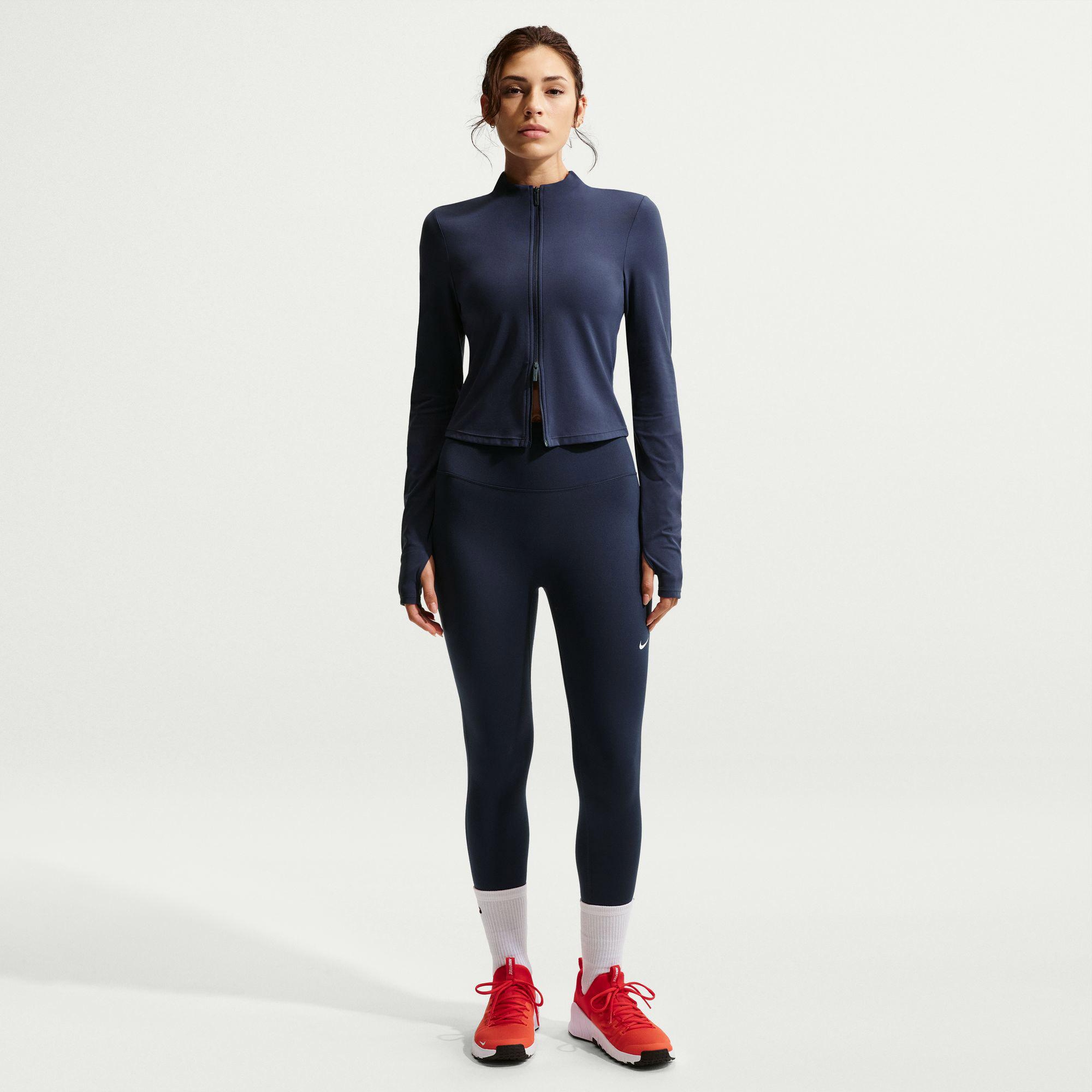 Nike One Yüksek Belli Bilek Üstü Kadın Mavi Tayt