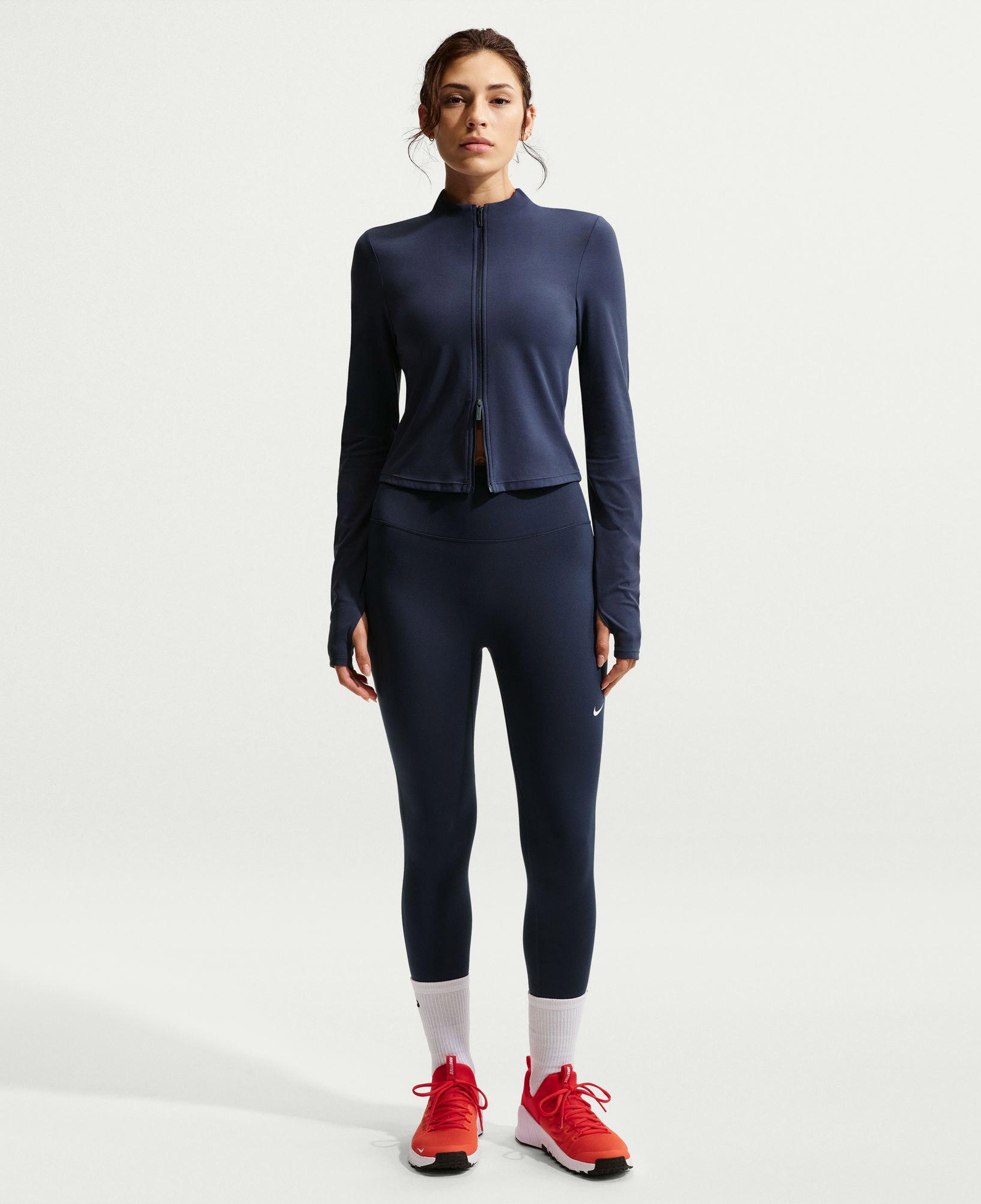 Nike One Yüksek Belli Bilek Üstü Kadın Mavi Tayt