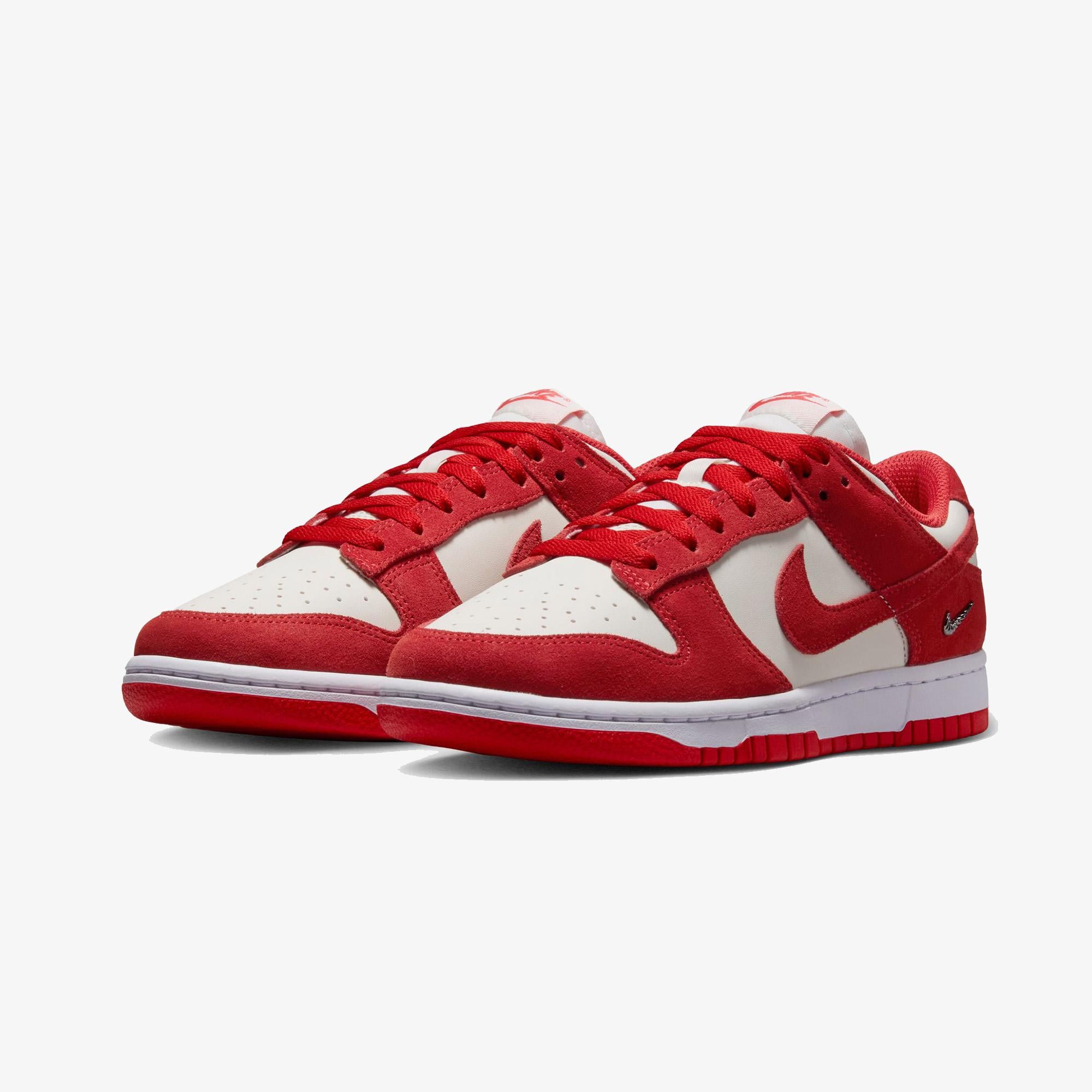 Nike Dunk Low Suede Kadın Kırmızı Spor Ayakkabı