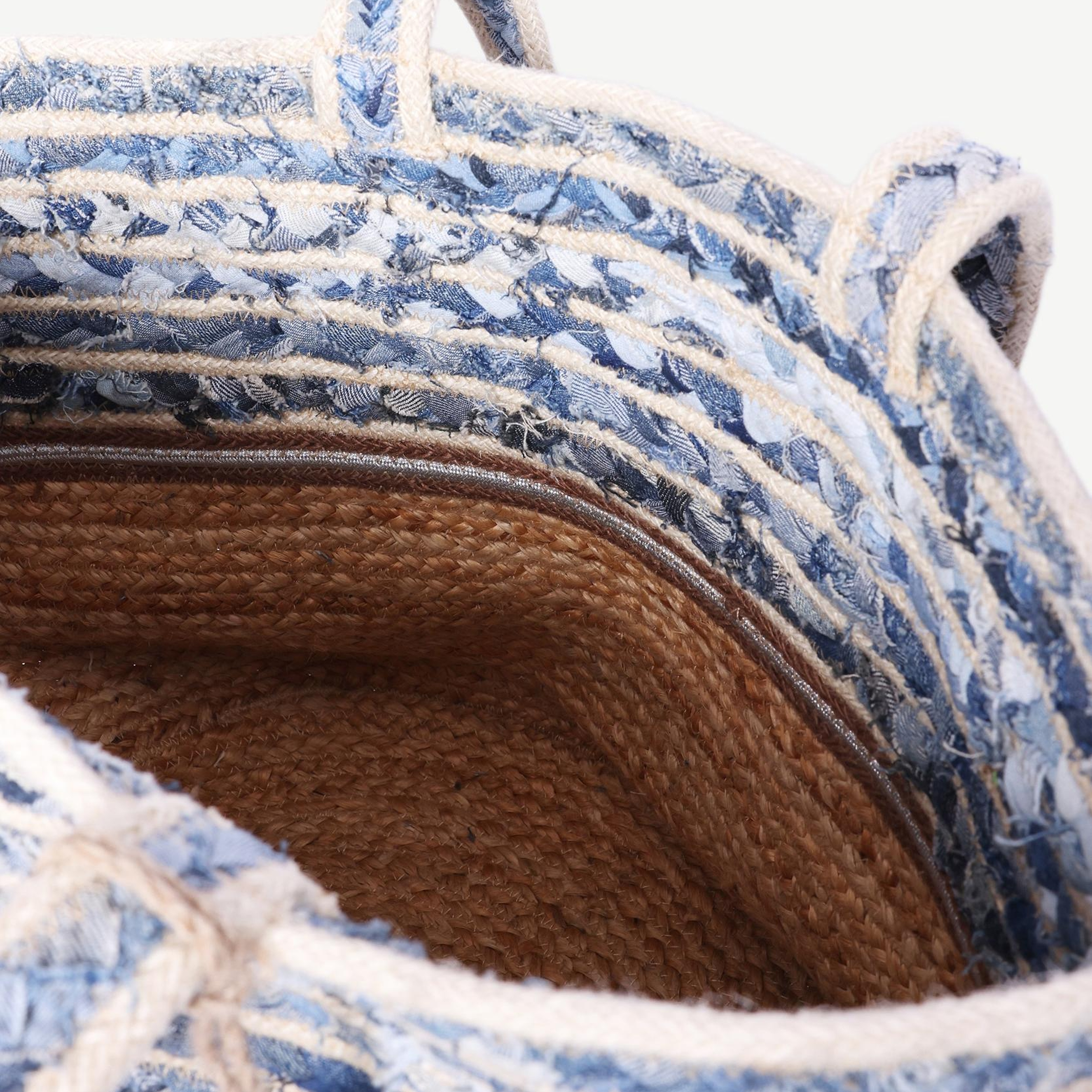 YARGICI Denim Detaylı Jüt Çanta