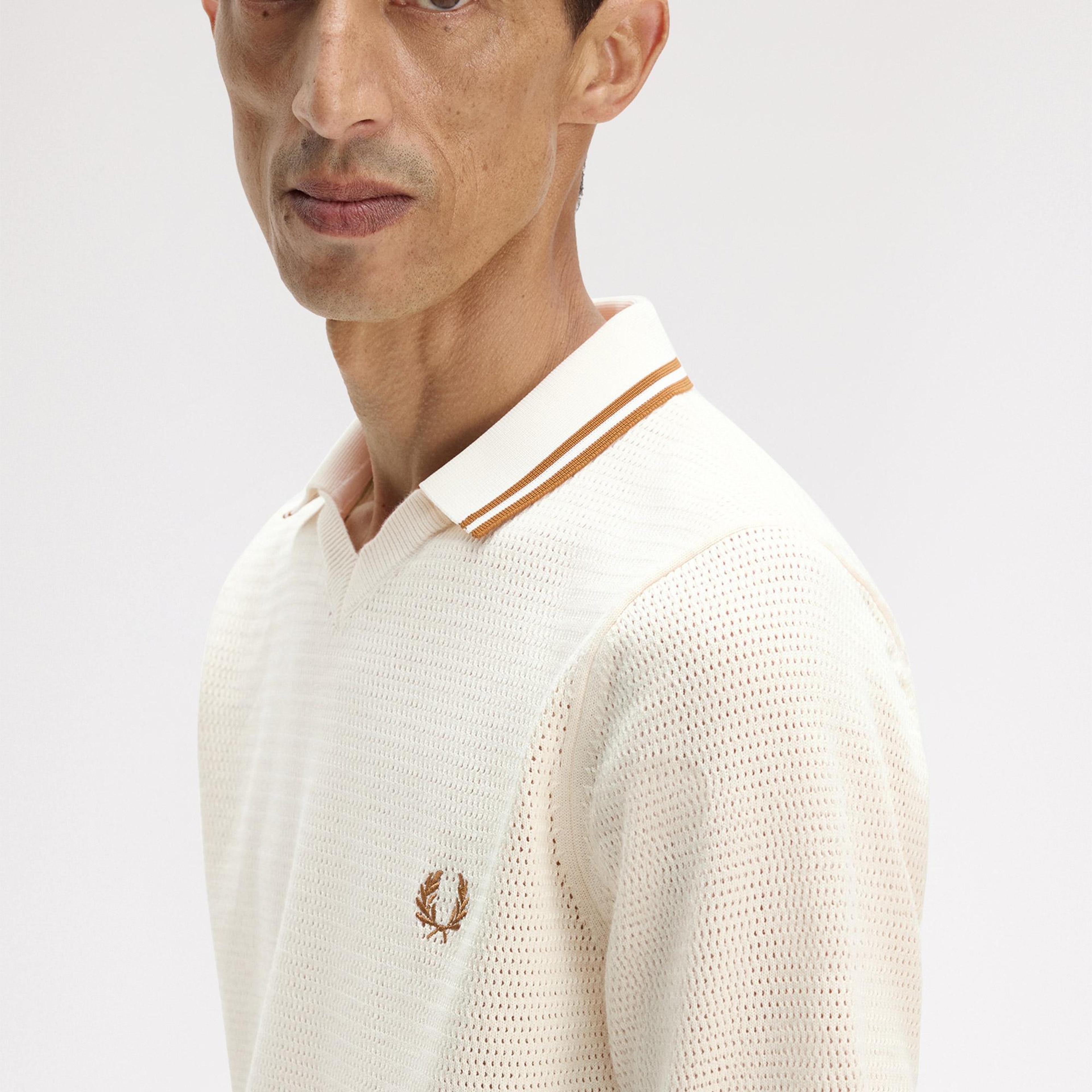 Fred Perry Erkek Krem Polo