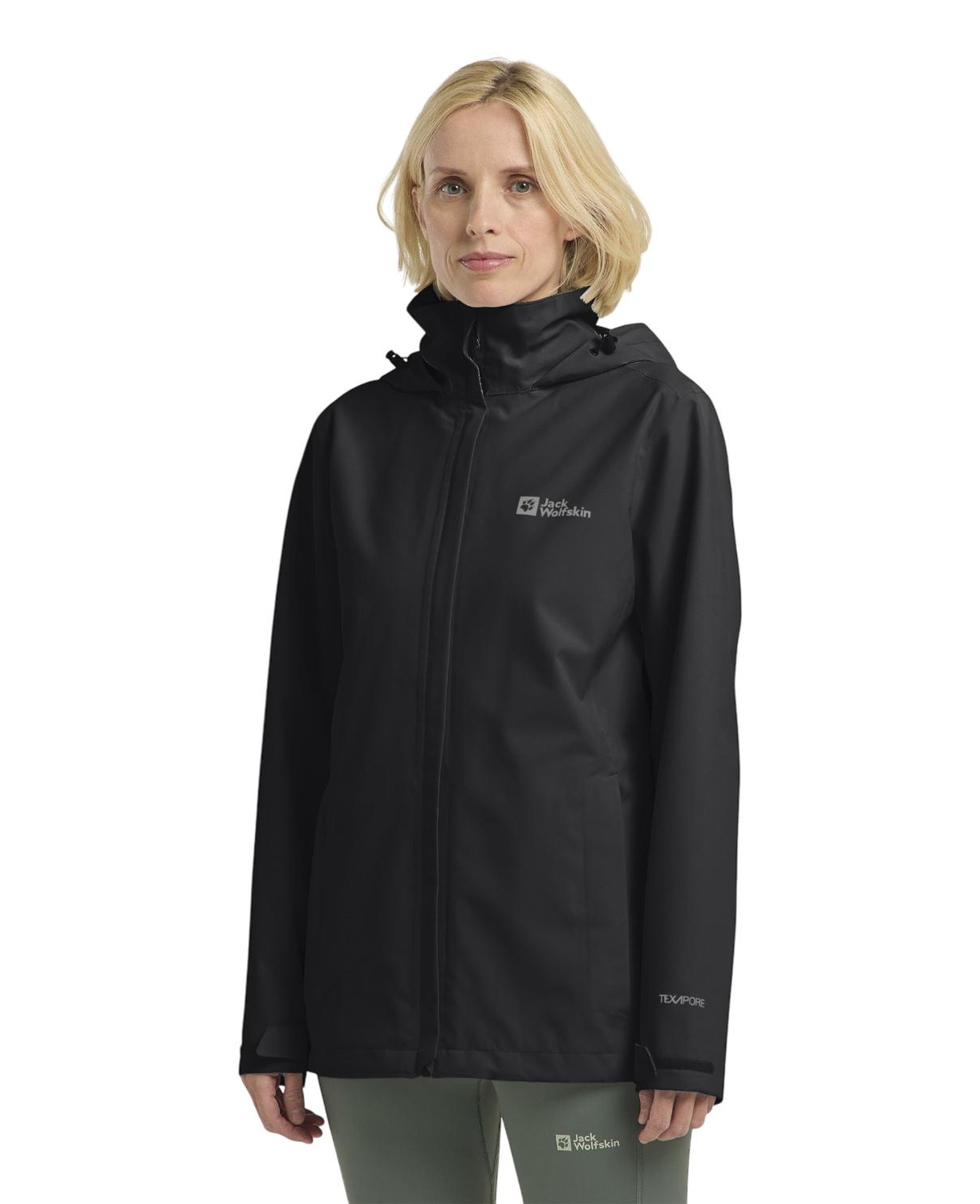 Jack Wolfskin Trailtime 2L Kadın Siyah Outdoor Ceketi