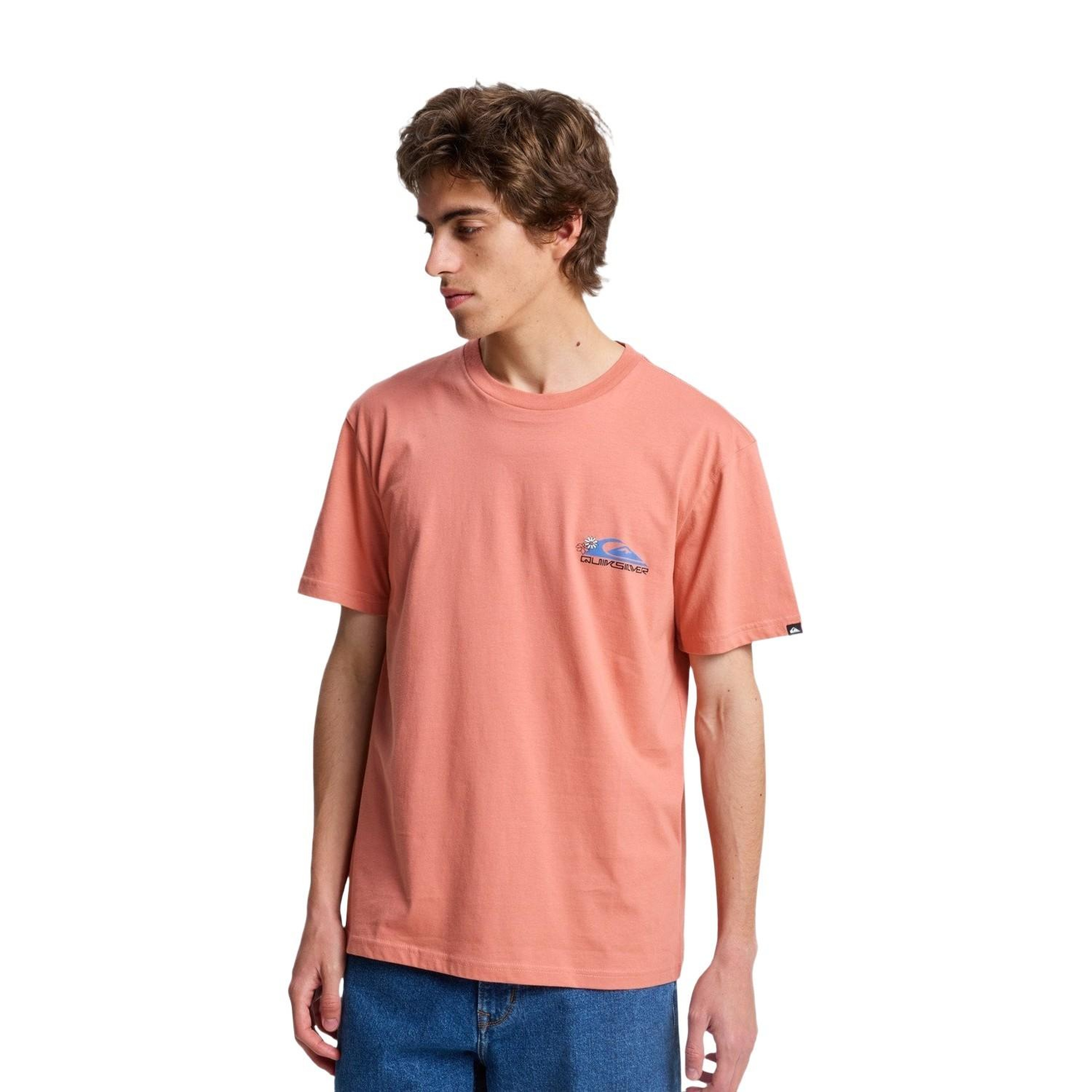 Quiksilver Ev Barrel Parad Erkek Pembe Tişört