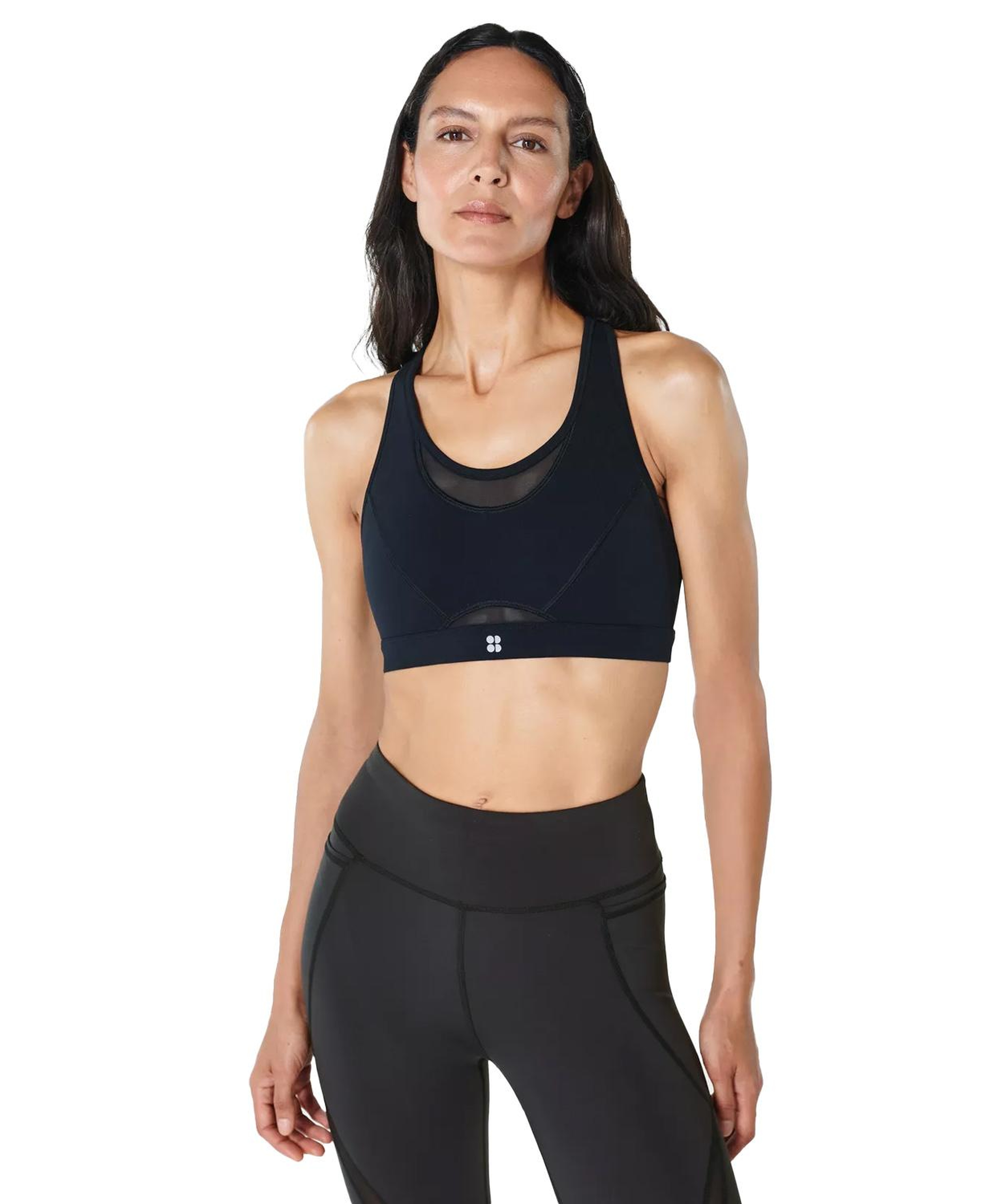 Sweaty Betty Power Icon Running Bra Kadın Siyah Koşu Bra